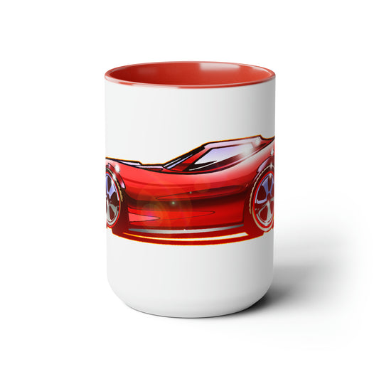 Hot Wheels CUSTOM CORVETTE Redline Coffee Mug 11oz