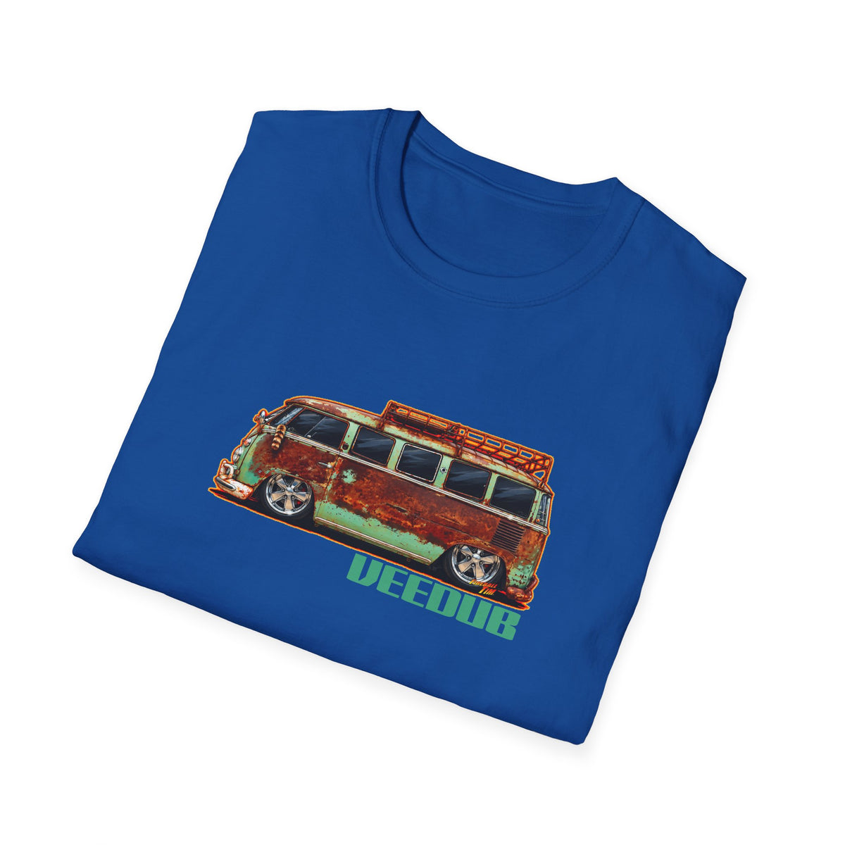 KUSTOM VW VOLKSWAGEN BUS Collectible Fireball Art TeeShirt