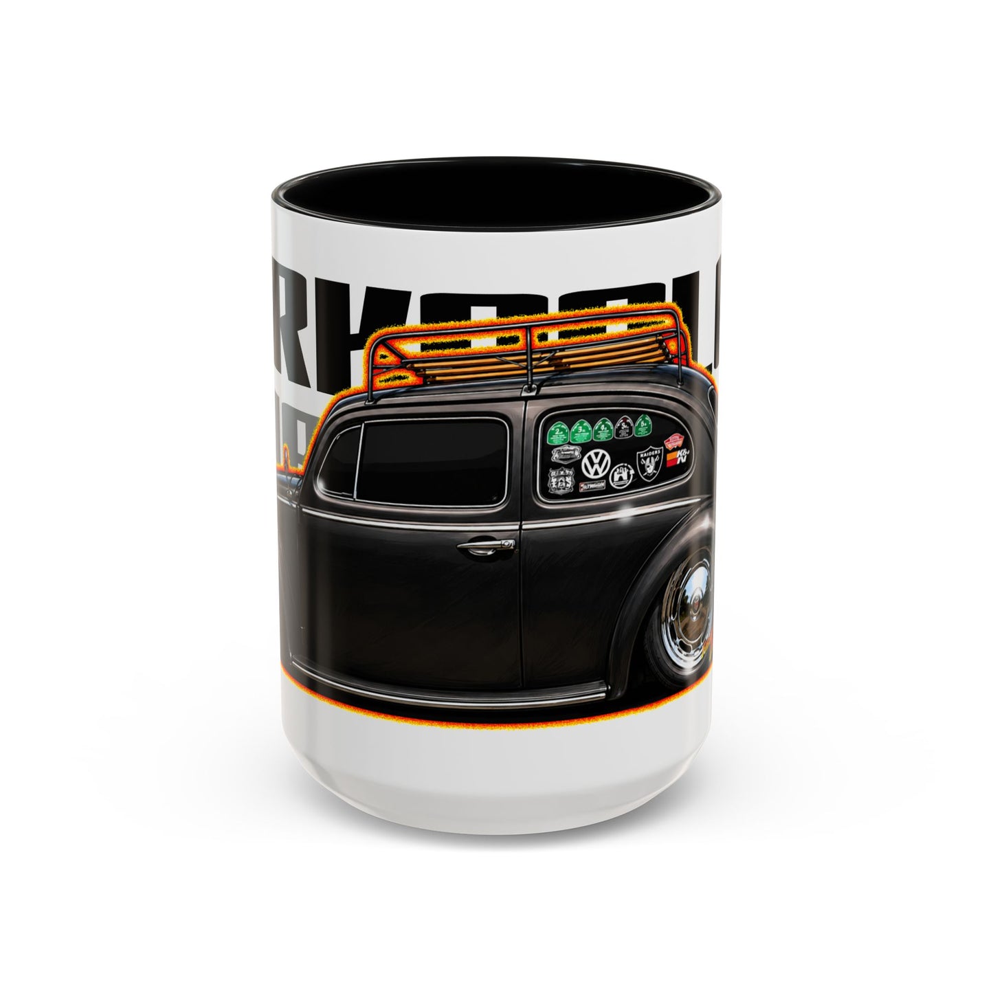 AIRKOOLED KLASSICS Custom VW Bug Collectible Fireball Art Coffee Mug - 2 Sizes