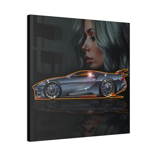 FORD GT Supercar Fireball Art Canvas Print