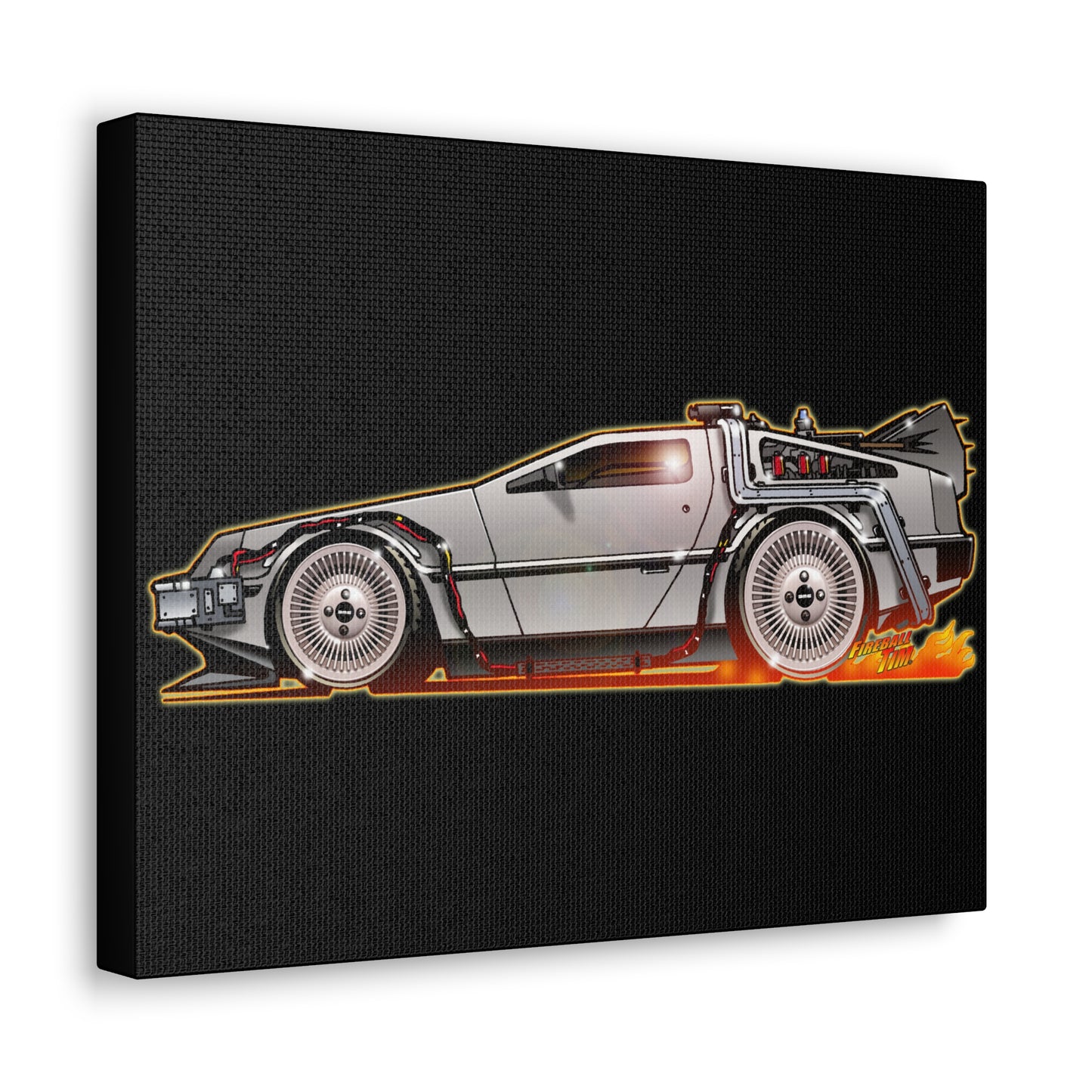 BACK to the FUTURE Delorean Time Machine Concept Art Canvas Print 11x14