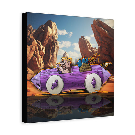 FLINSTONES BARNEY RUBBLE Fireball Art Canvas Wall Print - Multiple Sizes