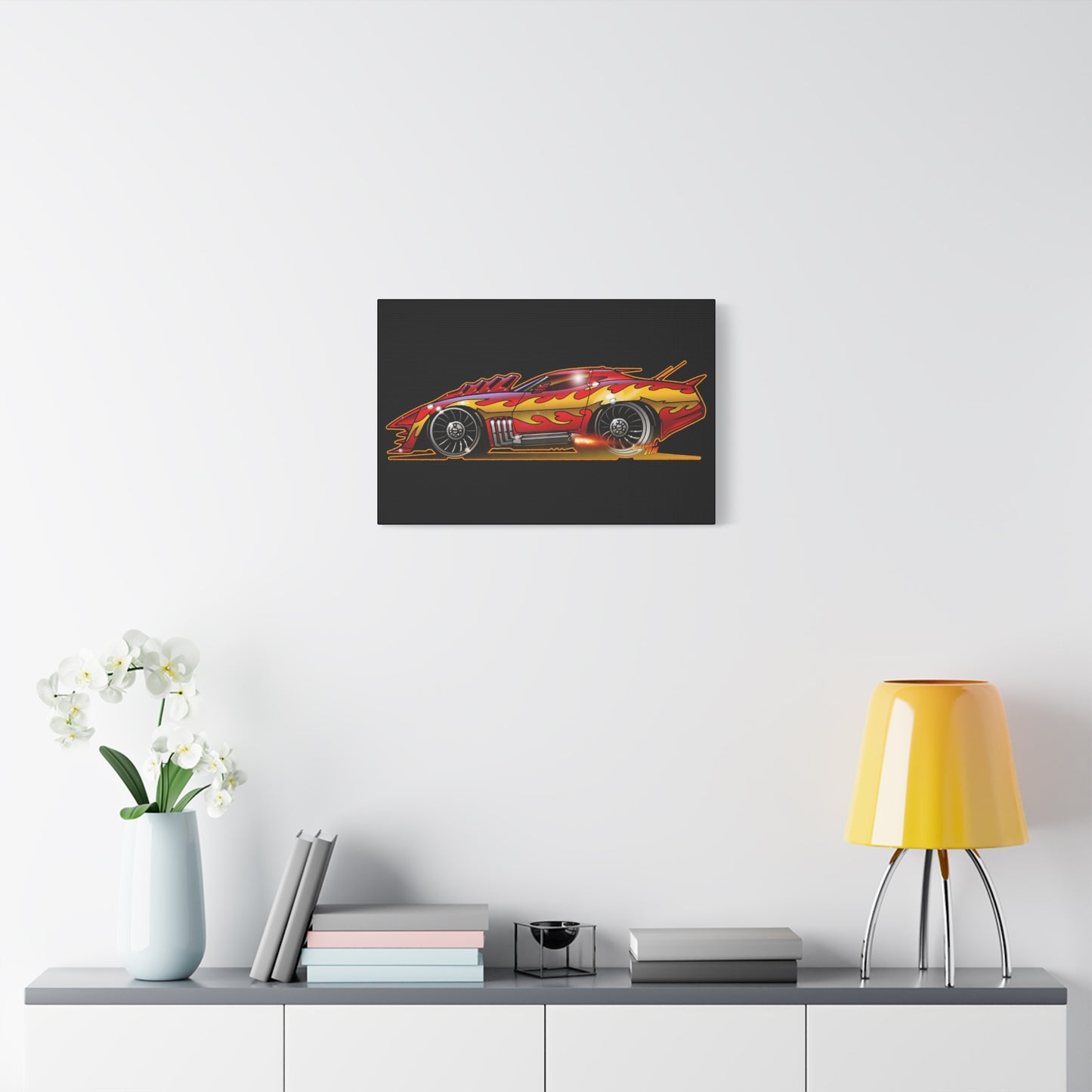 CORVETTE SUMMER Movie Car Fireball Art Canvas Print