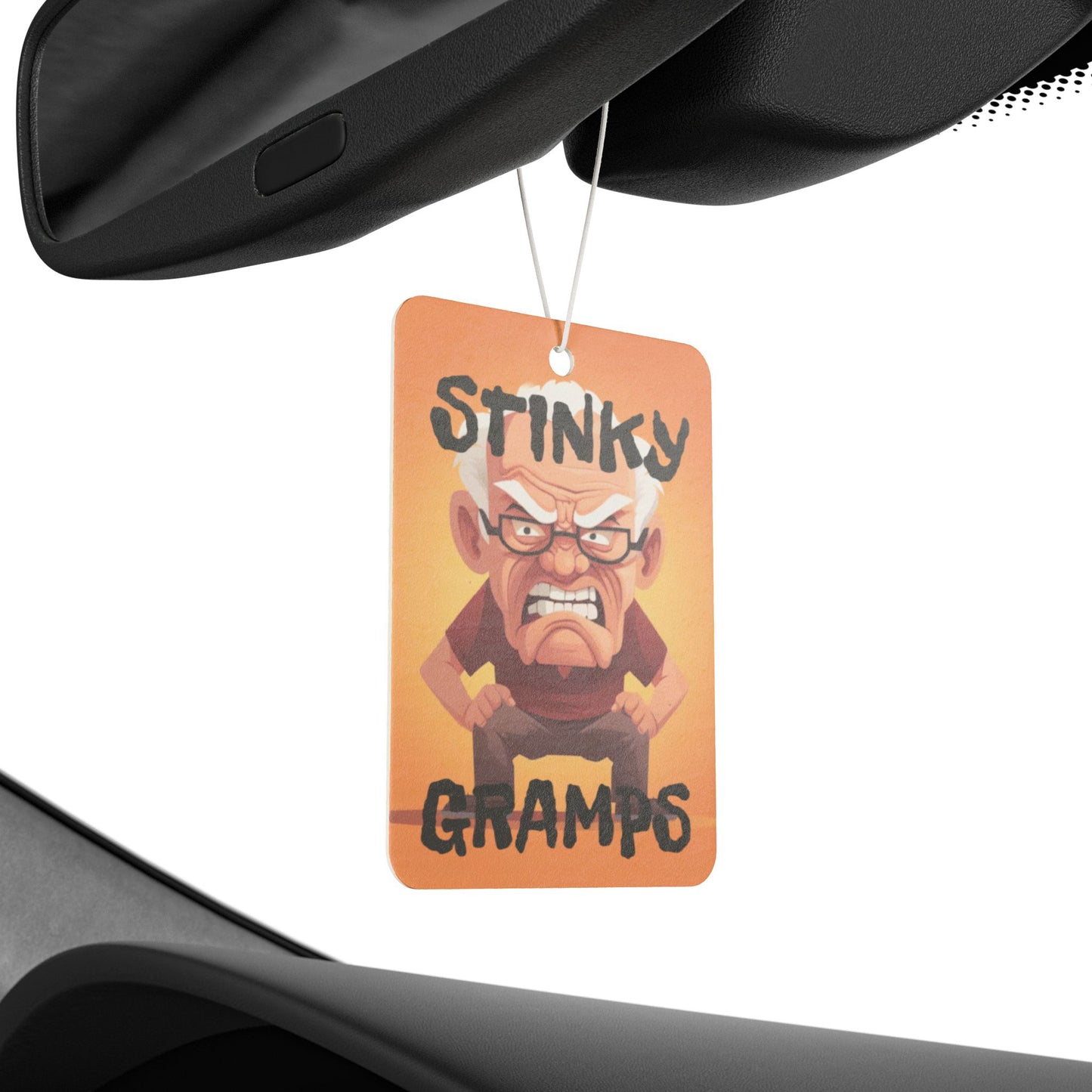 FIREBALL STINKY GRAMPS Car Air Freshener — Hanging Air Freshener (Humorous Gift)