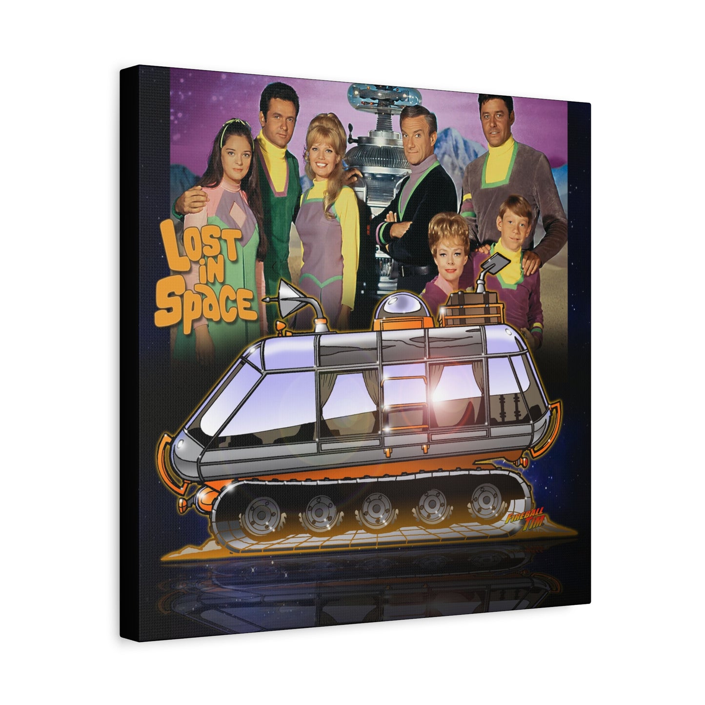 LOST in SPACE Classic TV Chariot Canva Art Wall Print