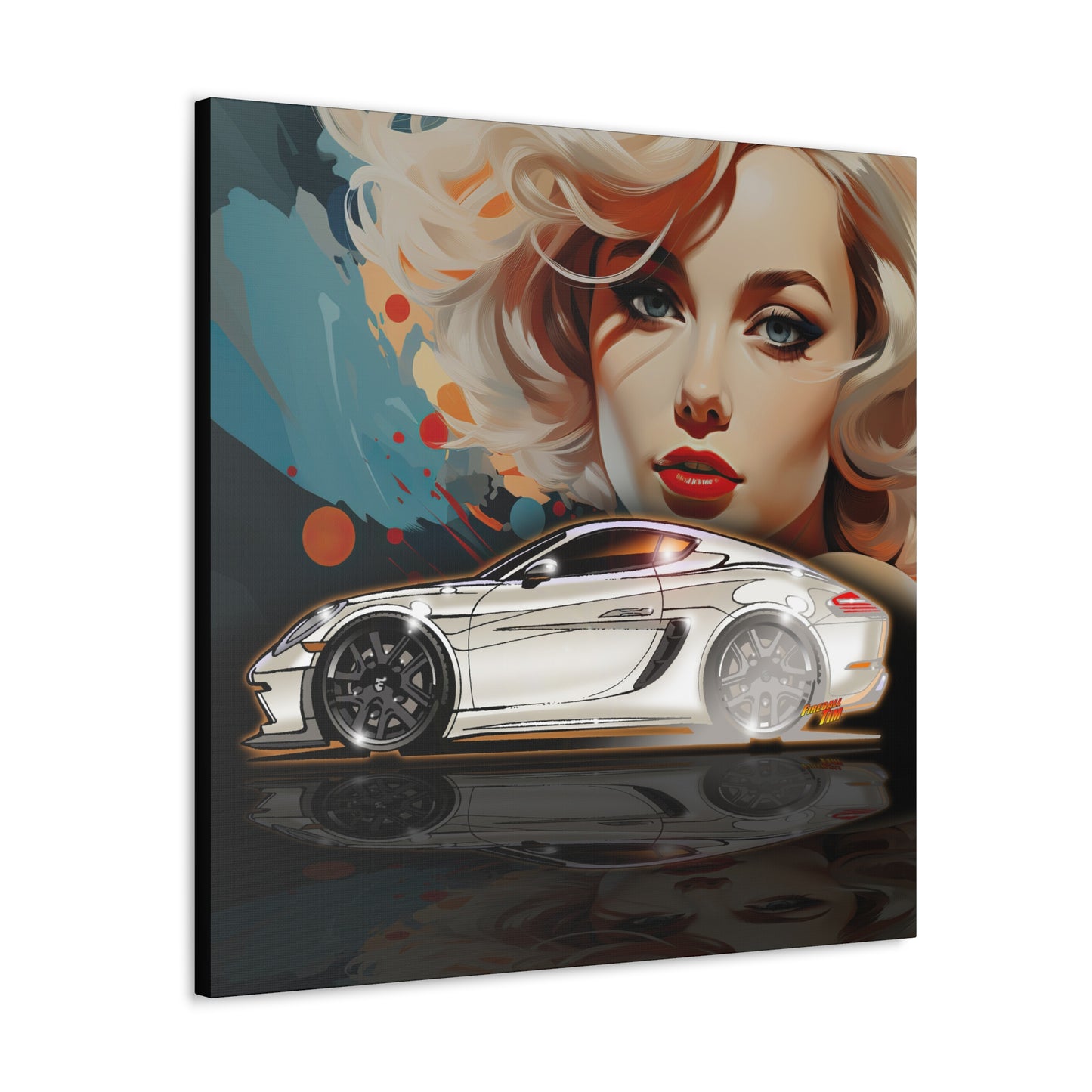 PORSCHE 718 CAYMAN Sports Car Canvas Art Wall Print MASTERPRINT 3 Sizes