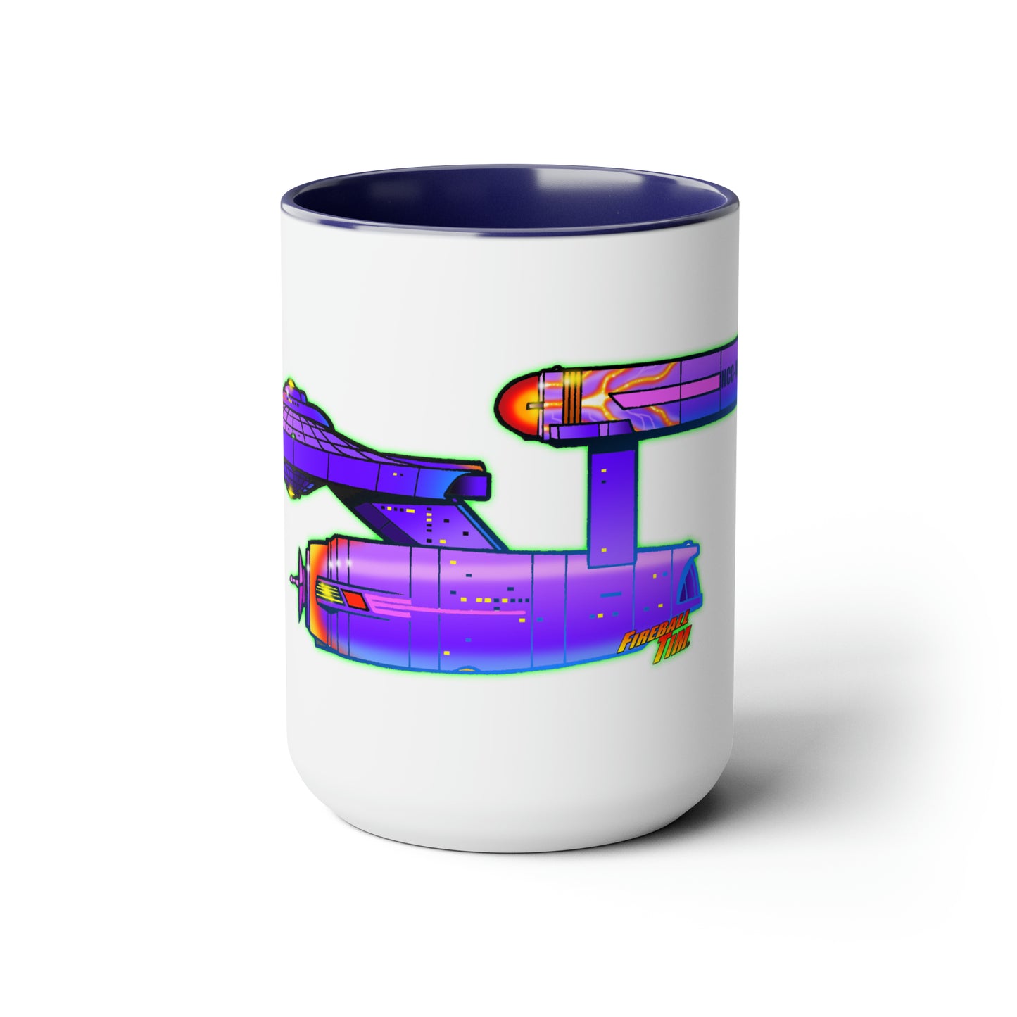 Hot Rod ENTERPRISE Starship Spaceship Coffee Mug 15oz