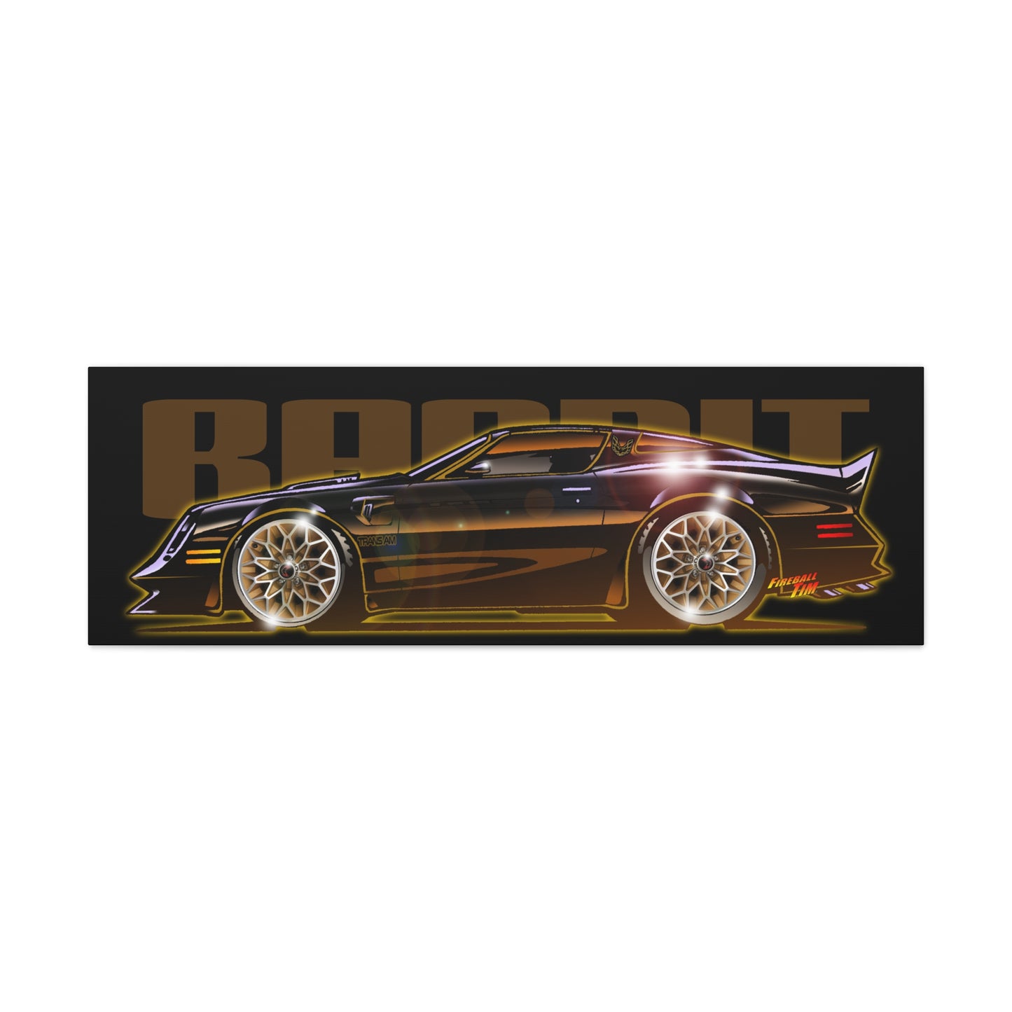 SMOKEY AND THE BANDIT Pontiac Trans Am Fireball Art Canvas Print - Sizes