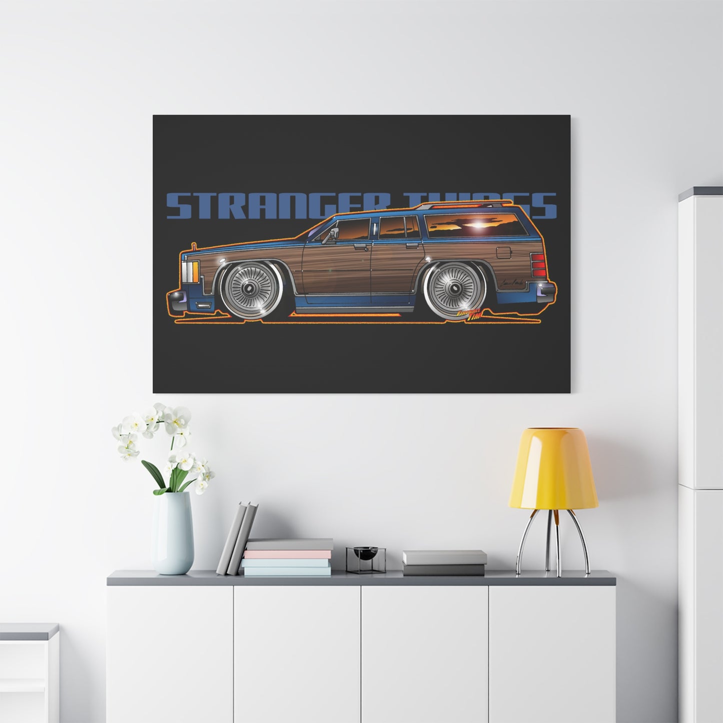 STRANGER THINGS Mercury Colony Park Wagon Collectible Canvas Art Wall Print - Multiple Sizes