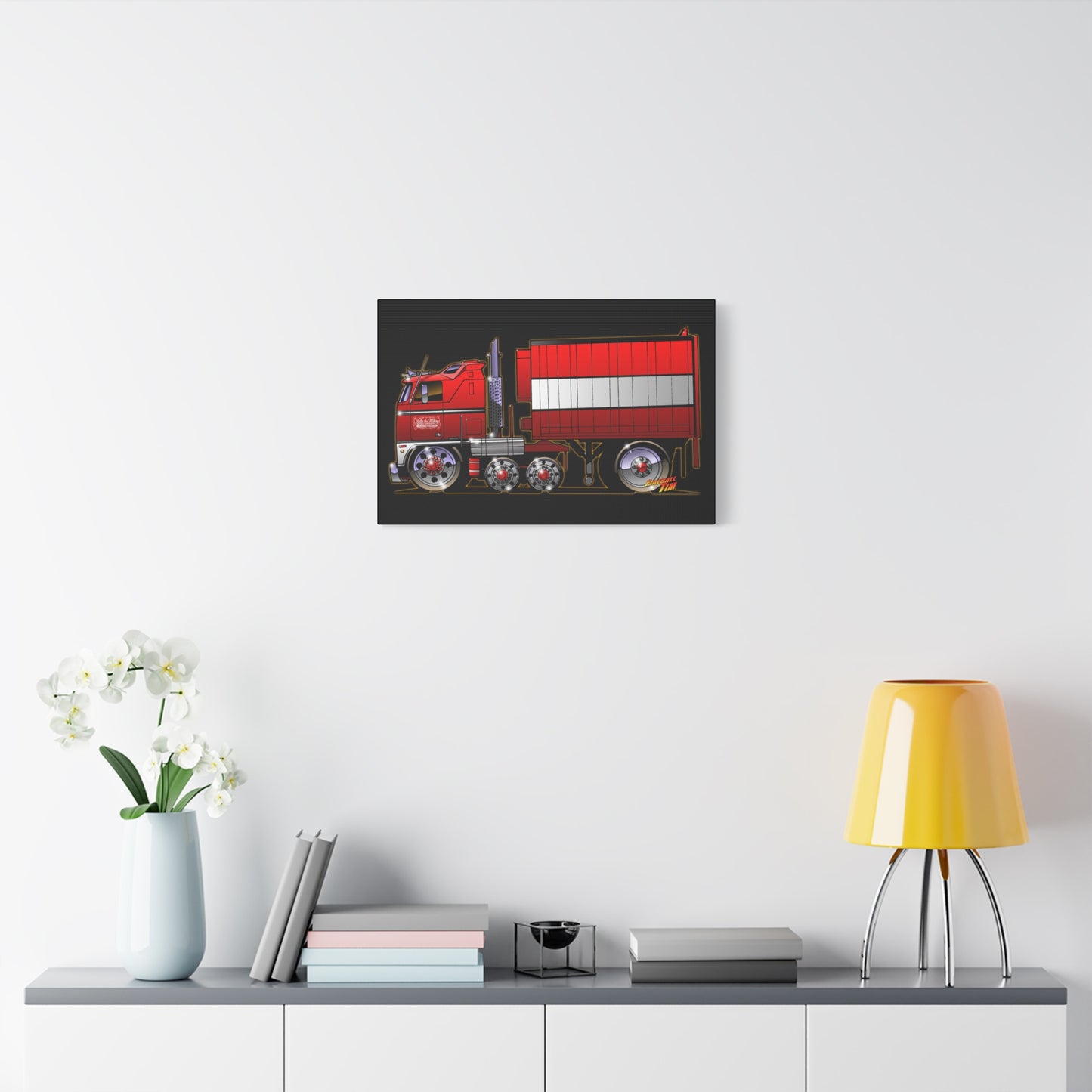 BJ AND THE BEAR TV Show Semi Truck Canvas Art Wall Print - 11x14