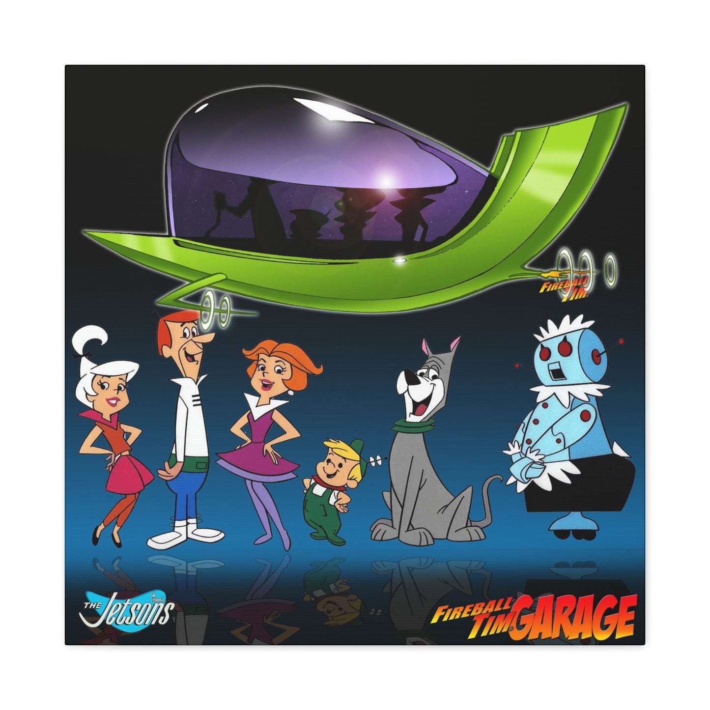 THE JETSONS Family Concept Art MASTERPRINT Canvas Print 24x24