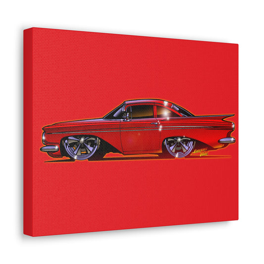 CHEVROLET BEL AIR 1960 Concept Art Canvas Print 11x14