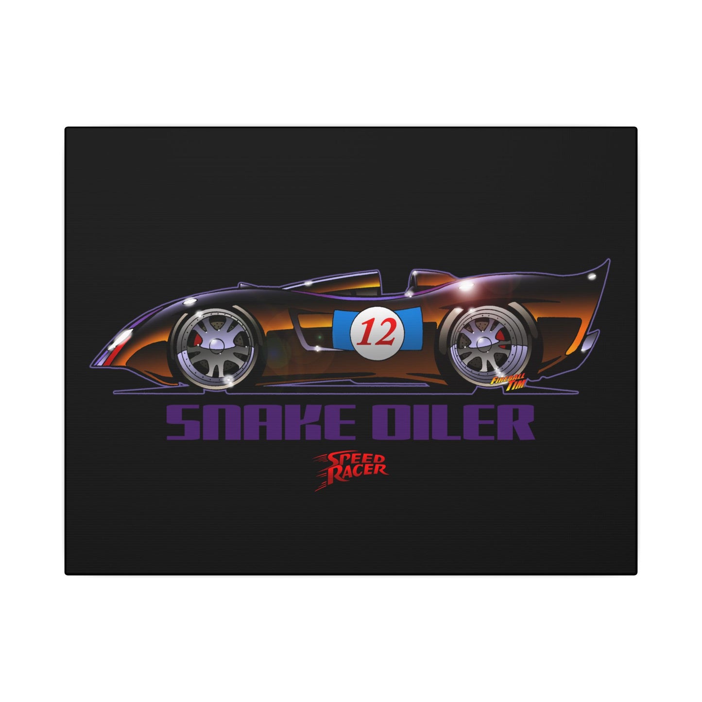 SPEED RACER SNAKE OILER TV Car Fireball Art Canvas Print - 11x14