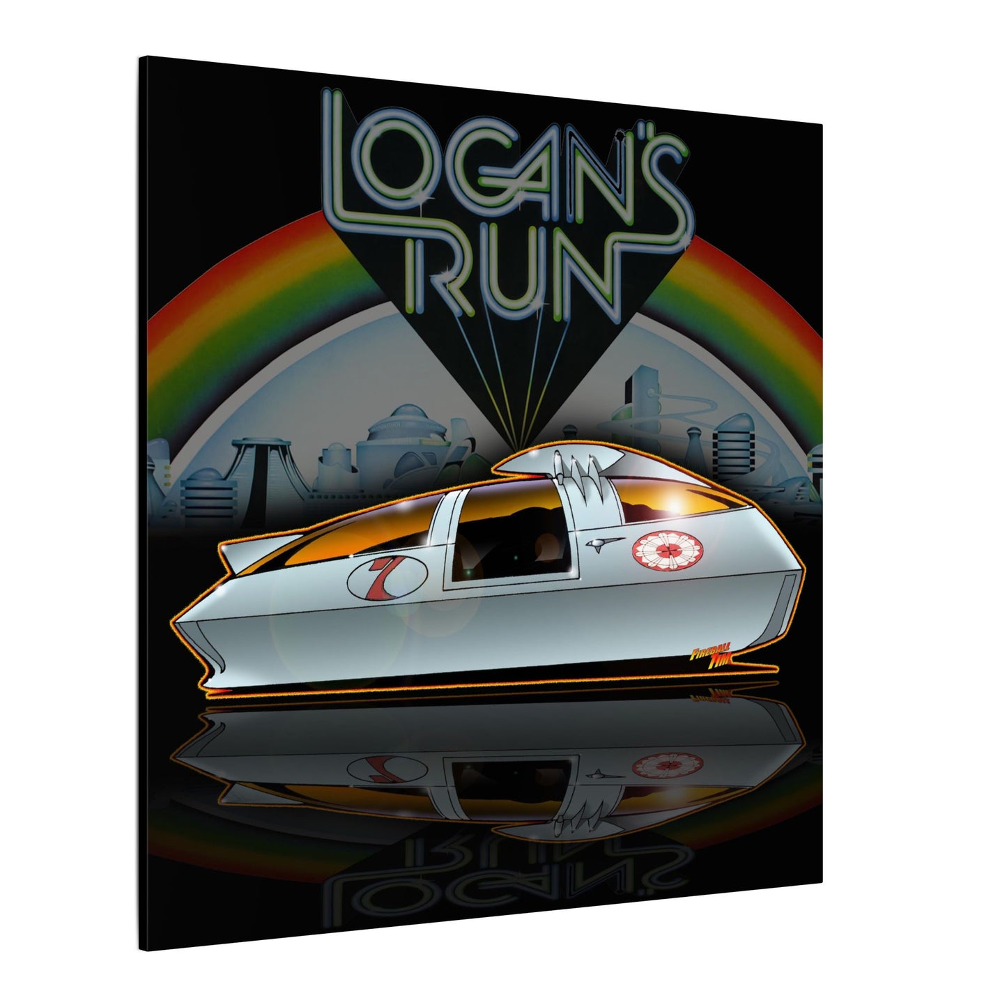 LOGAN'S RUN Sandman Sci Fi TV Car Collectible Fireball Art Canvas Print