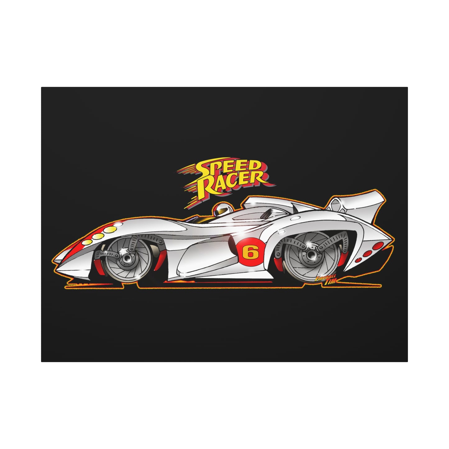 SPEED RACER MACH 6 Fireball Art Collectible Canvas Print - Multiple Sizes