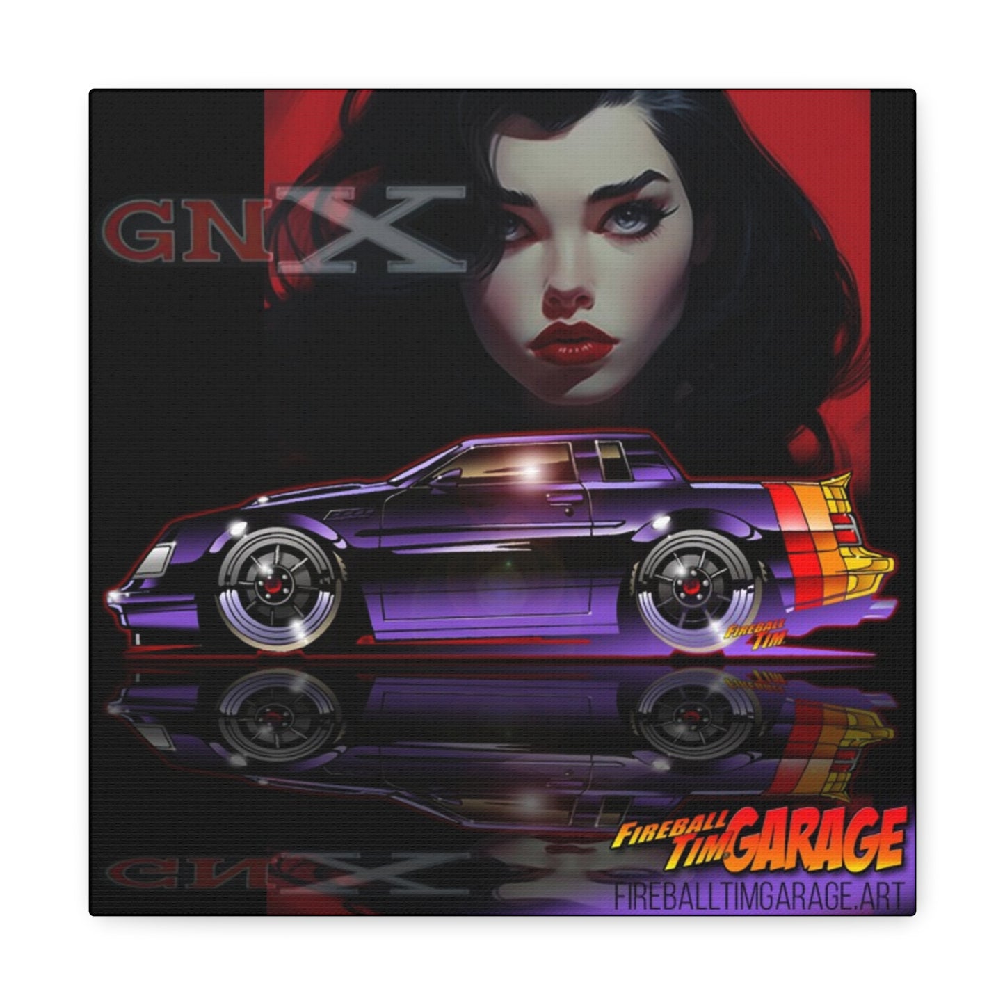 BUICK GRAND NATIONAL GNX 1987 Concept Art Canvas Print 12x12