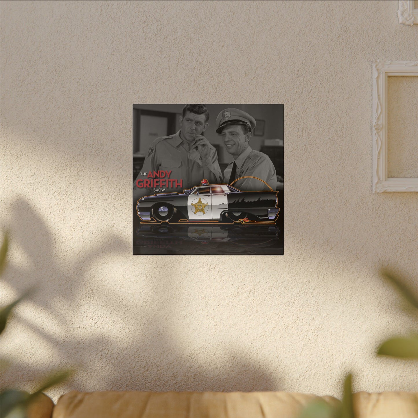 ANDY GRIFFITH SHOW 1963 Ford Galaxie Police Patrol Car Canvas Art Print - 2 Sizes