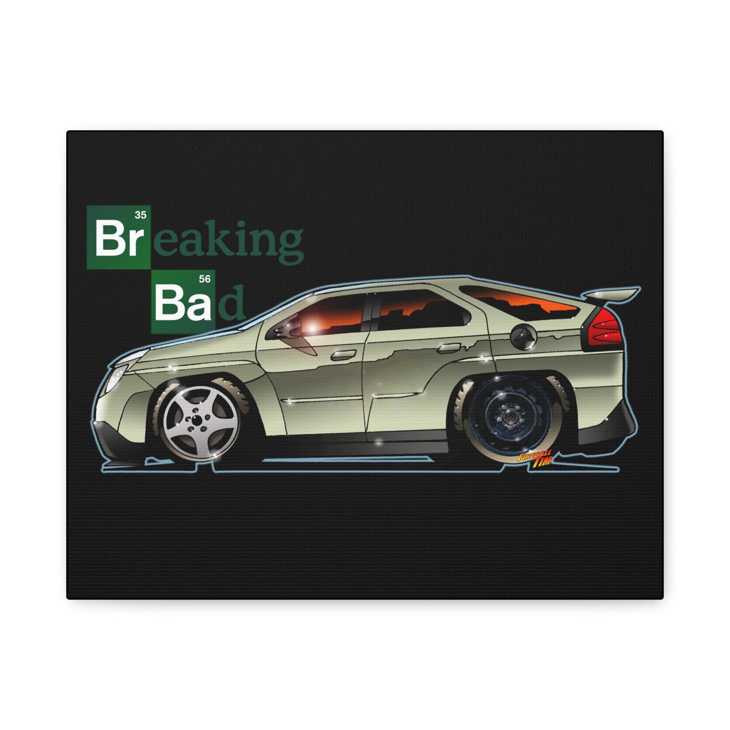 BREAKING BAD Pontiac Aztek Canvas Wall Art Print - 11x14