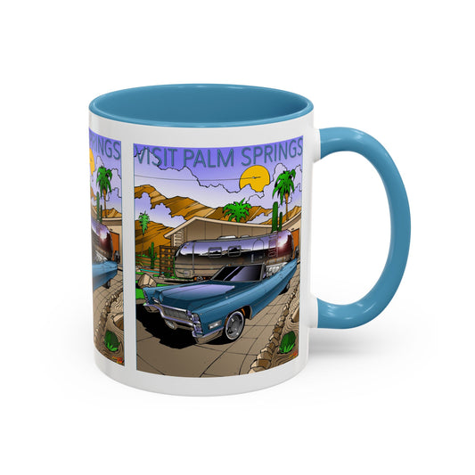 VISIT PALM SPRINGS Retro Travel Coffee Mug, Vintage, Perfect Gift for Travelers