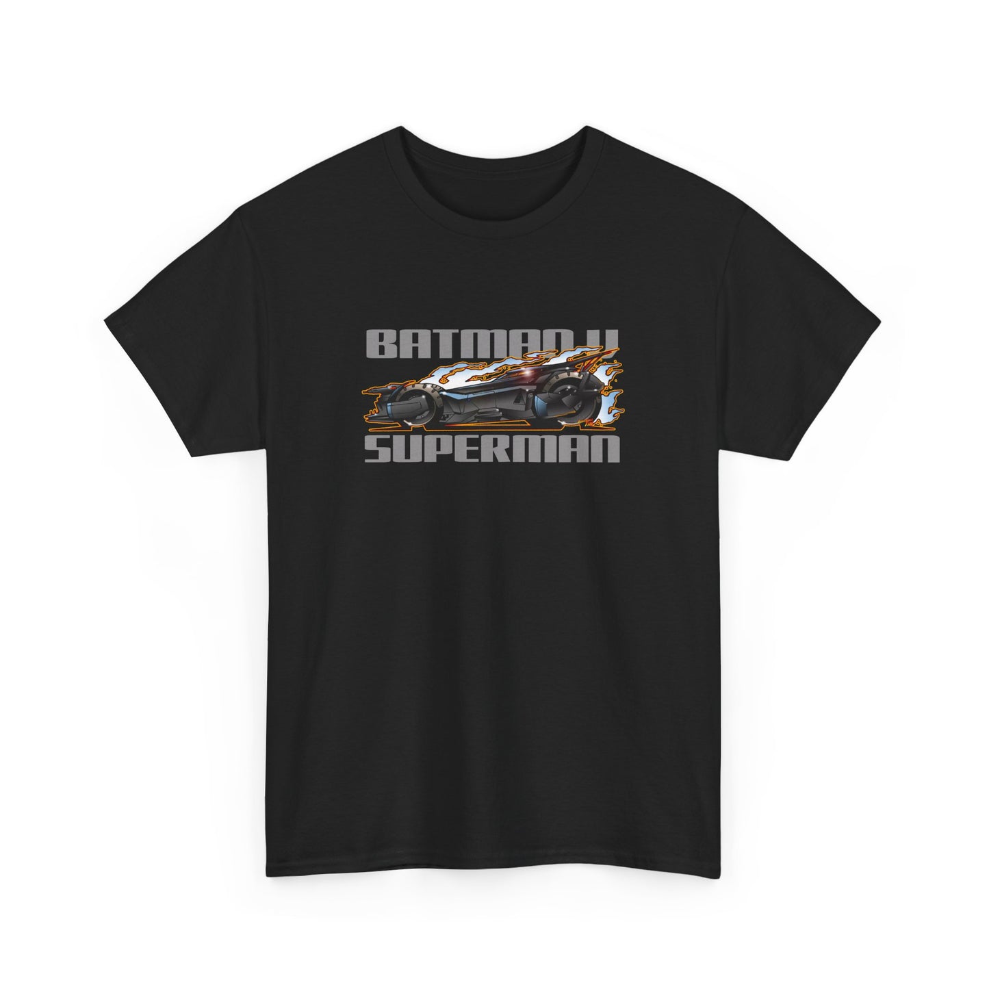 BATMAN VS SUPERMAN BATMOBILE Unisex Heavy Cotton Tee - 4 Colors