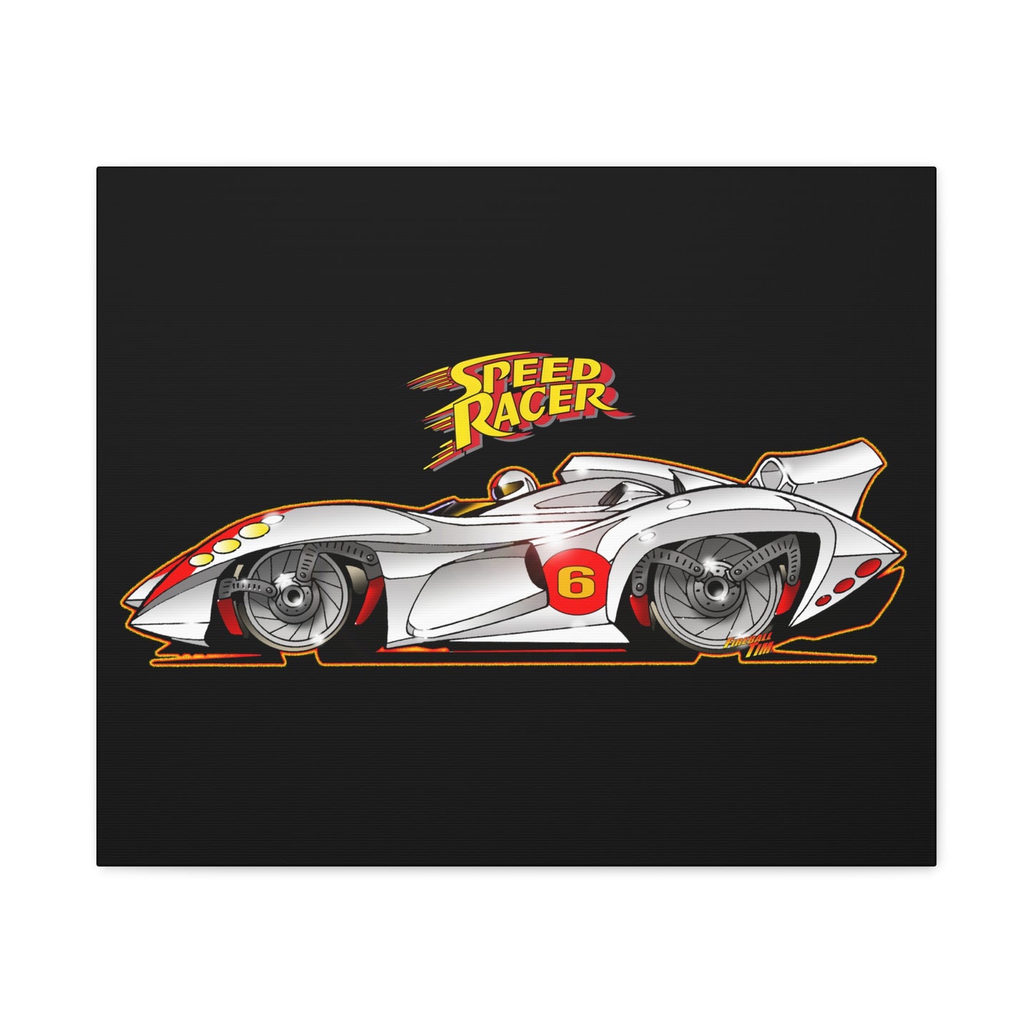 SPEED RACER MACH 6 Fireball Art Collectible Canvas Print - Multiple Sizes