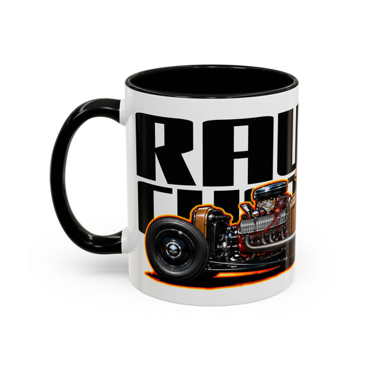 RAWTIN CUSTOMS HOT ROD Collectible Fireball Art Coffee Mug - 2 Sizes