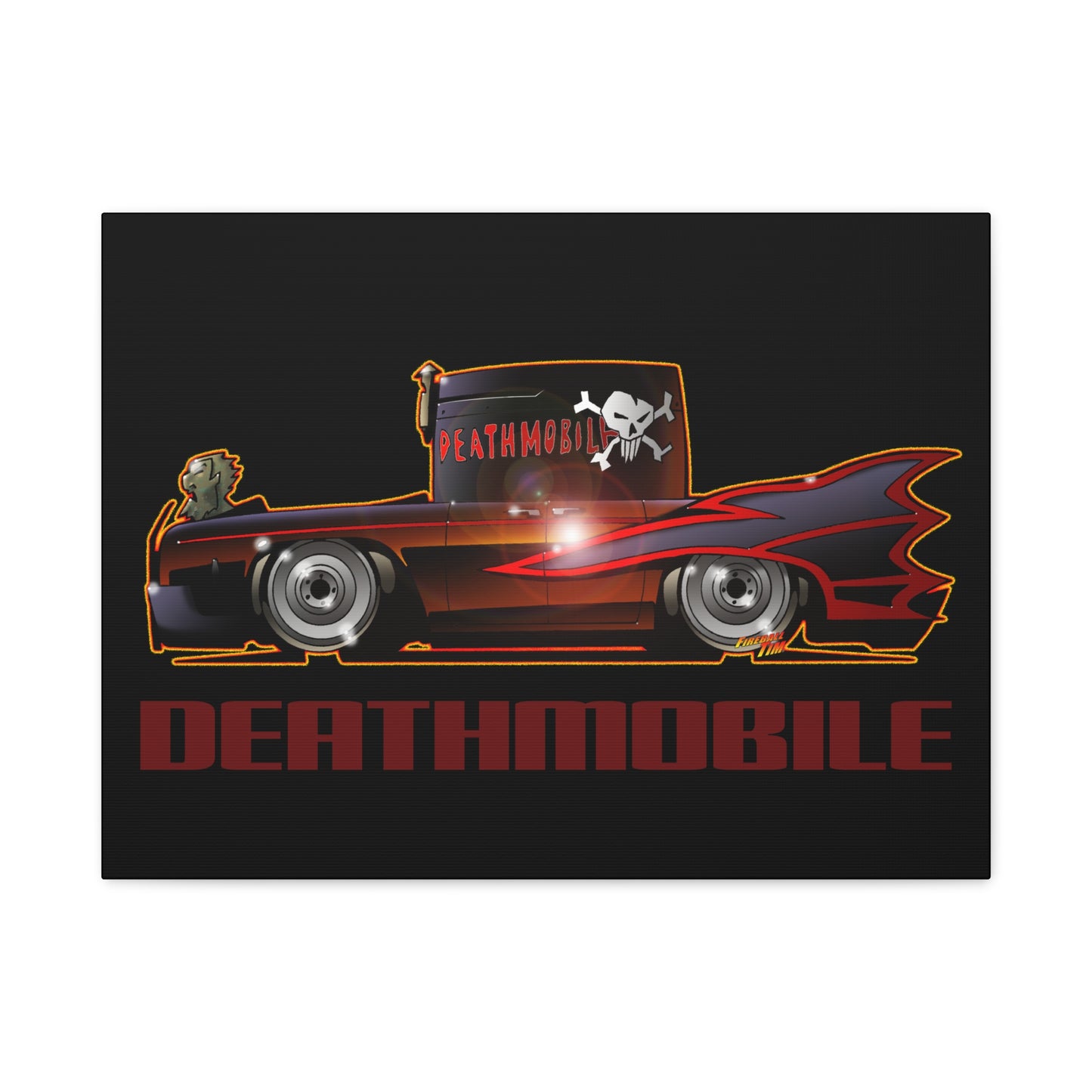 ANIMAL HOUSE DEATHMOBILE Fireball Art Canvas Wall Print