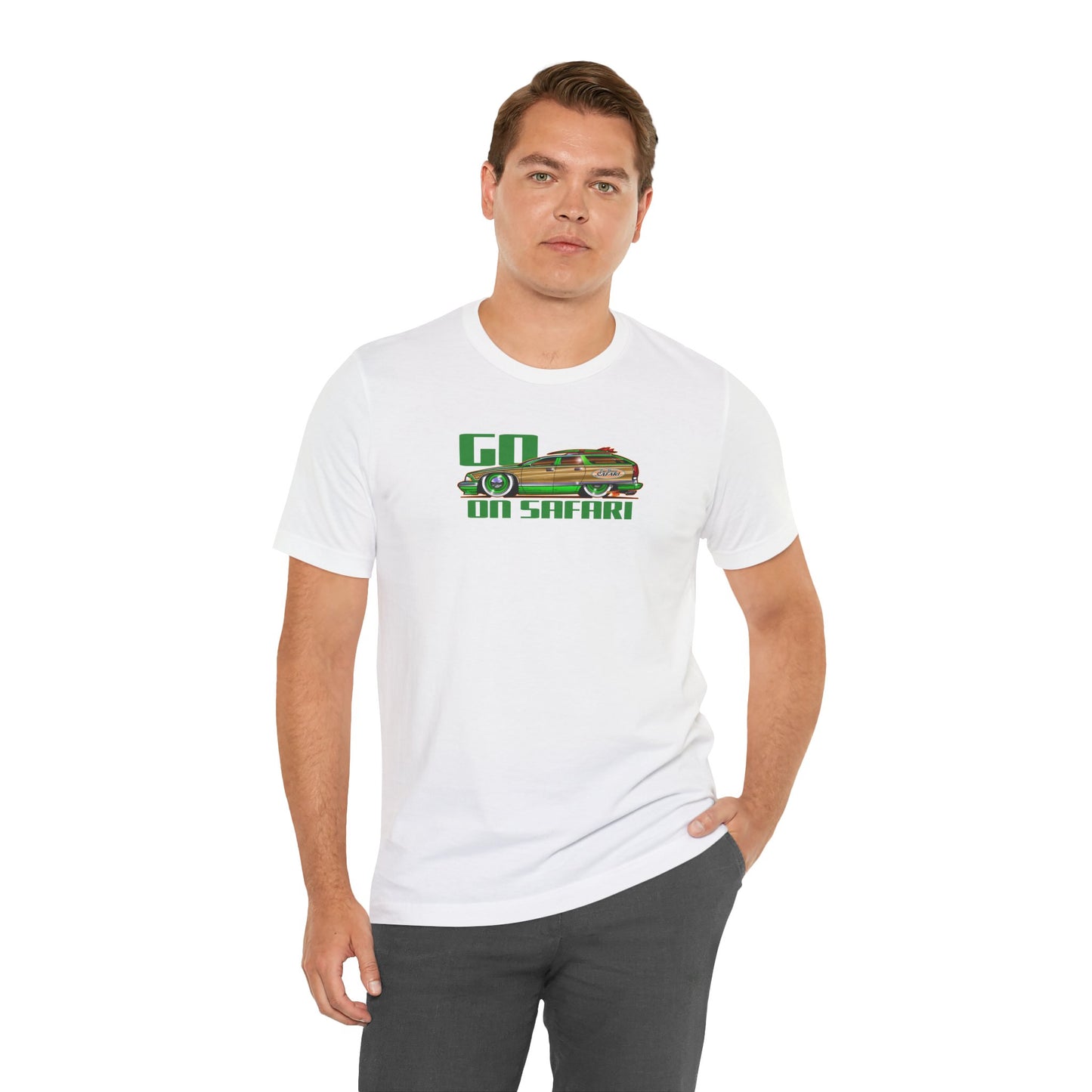 BUICK ROADMASTER Station Wagon Safari Custom Car Art Short Sleeve Tee - Colors
