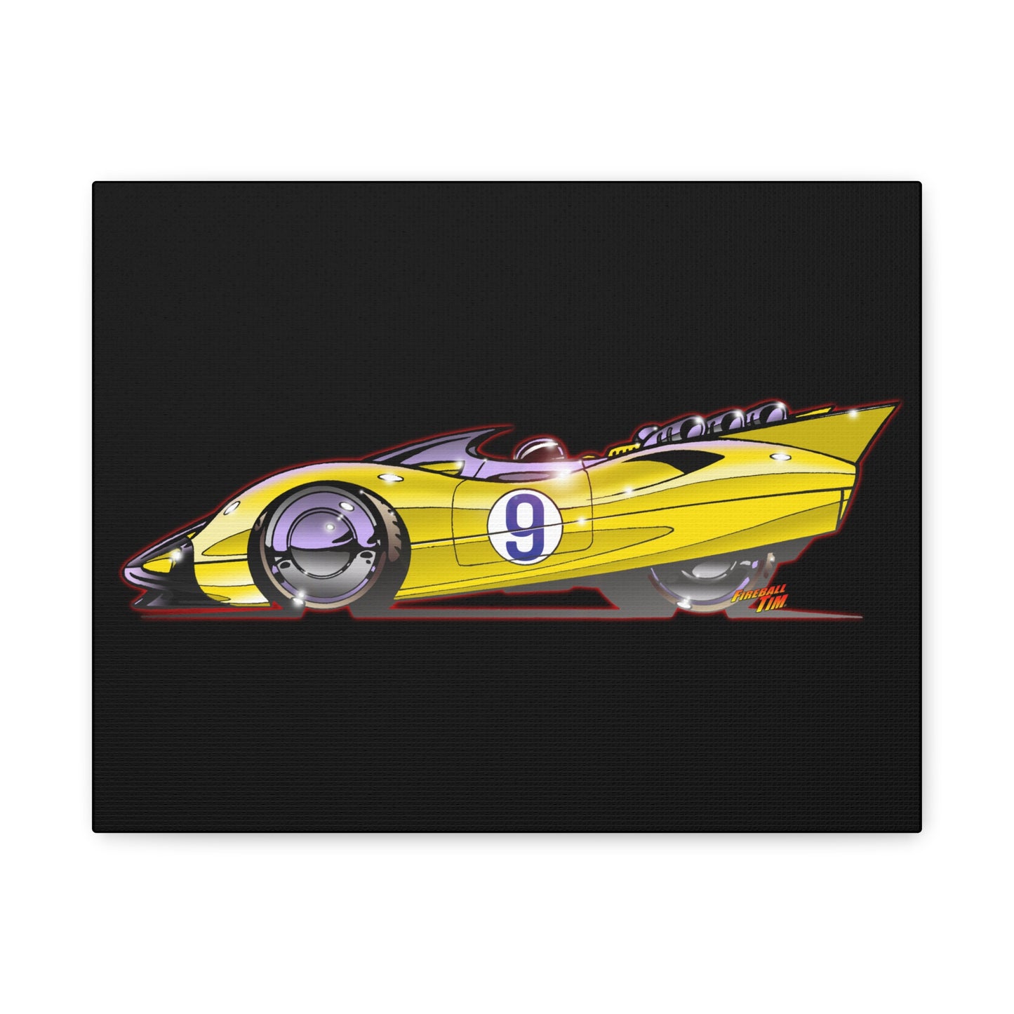 RACER X SHOOTING STAR Speed Racer Fireball Canvas Art Wall Print - 11x14