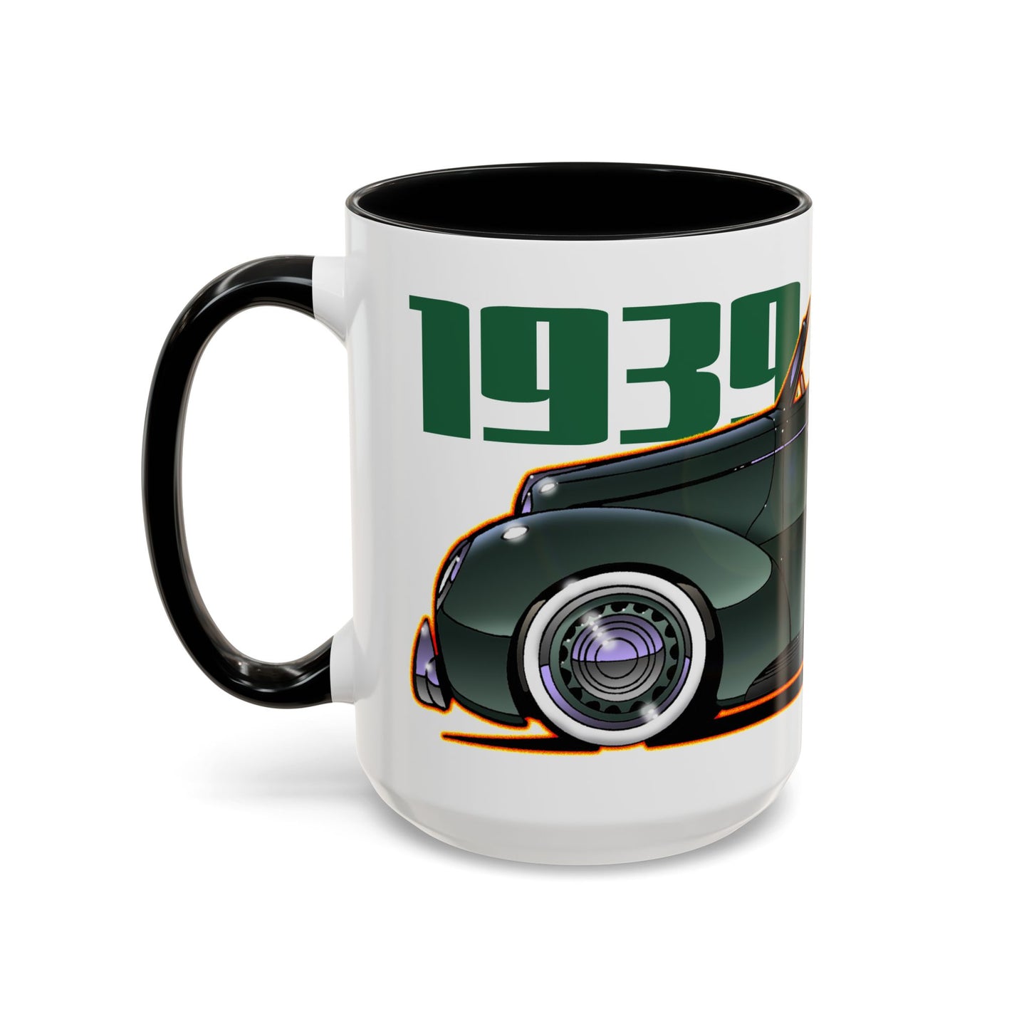 FORD DELUXE 1939 Convertible Fireball Art Coffee Mug 2 Sizes