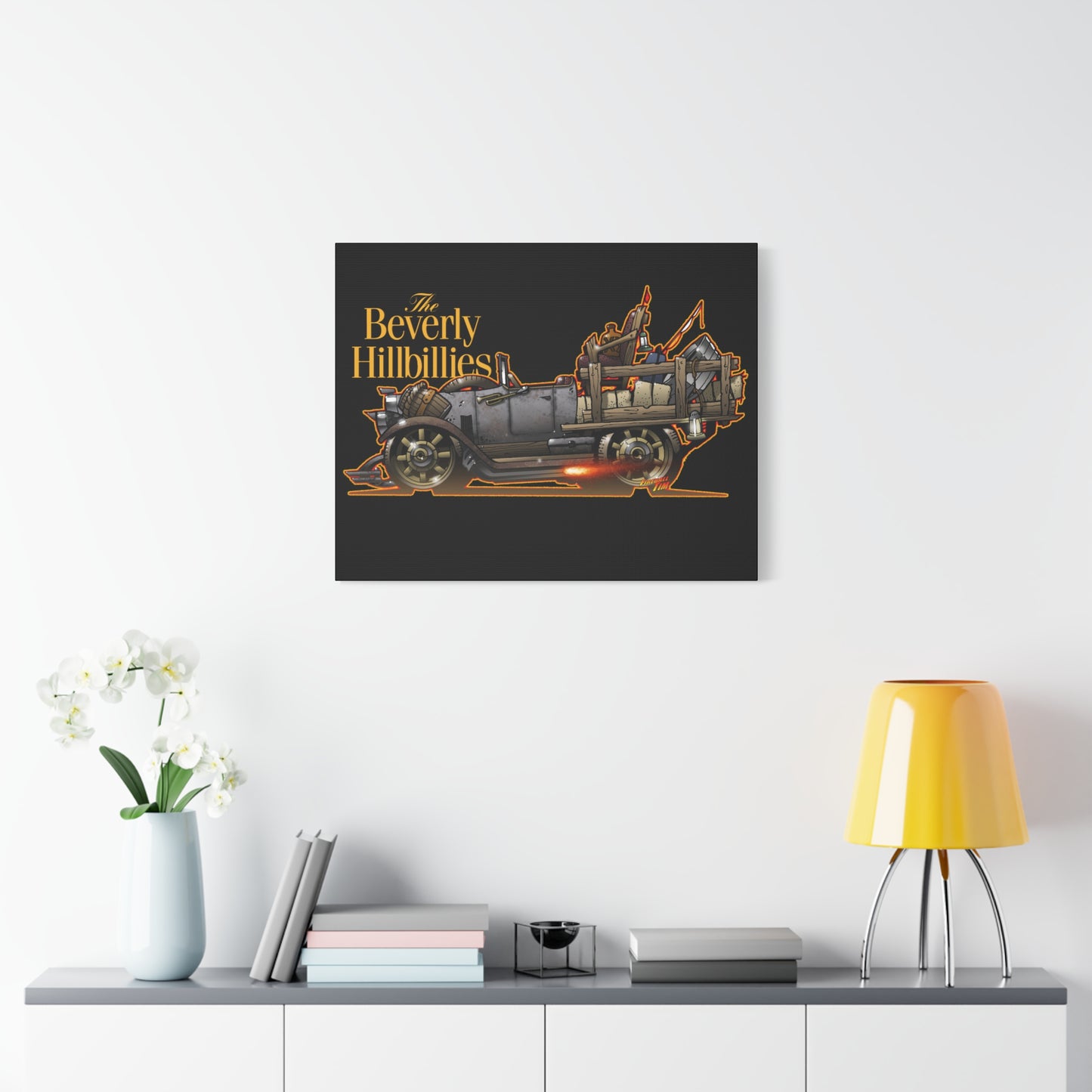 BEVERLY HILLBILLIES JALOPY Canvas Art Wall Print - 11x14