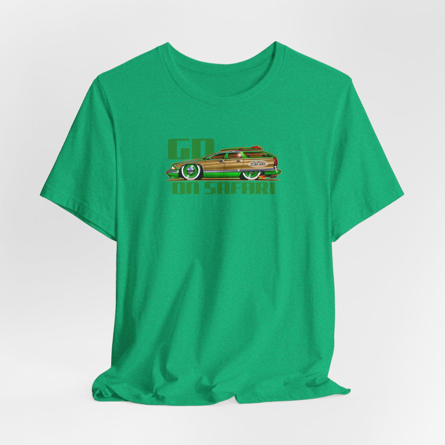 BUICK ROADMASTER Station Wagon Safari Custom Car Art Short Sleeve Tee - Colors