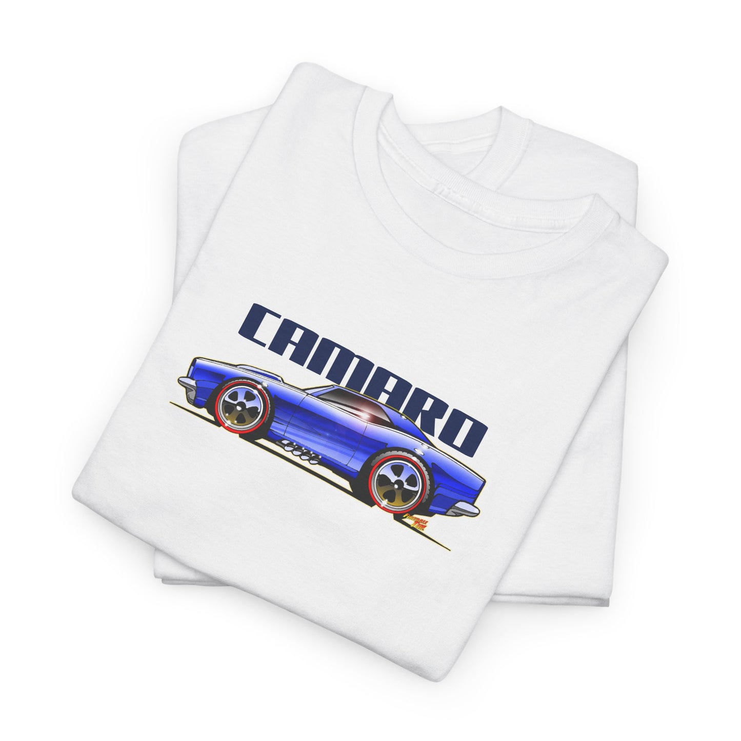 HOT WHEELS CAMARO Custom Collectible Fireball Art Heavy Cotton Tee 12 Colors