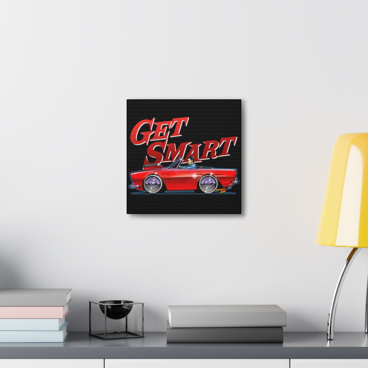 GET SMART TV Show 1965 Sunbeam Tiger Concept Art Canvas Print 12x12