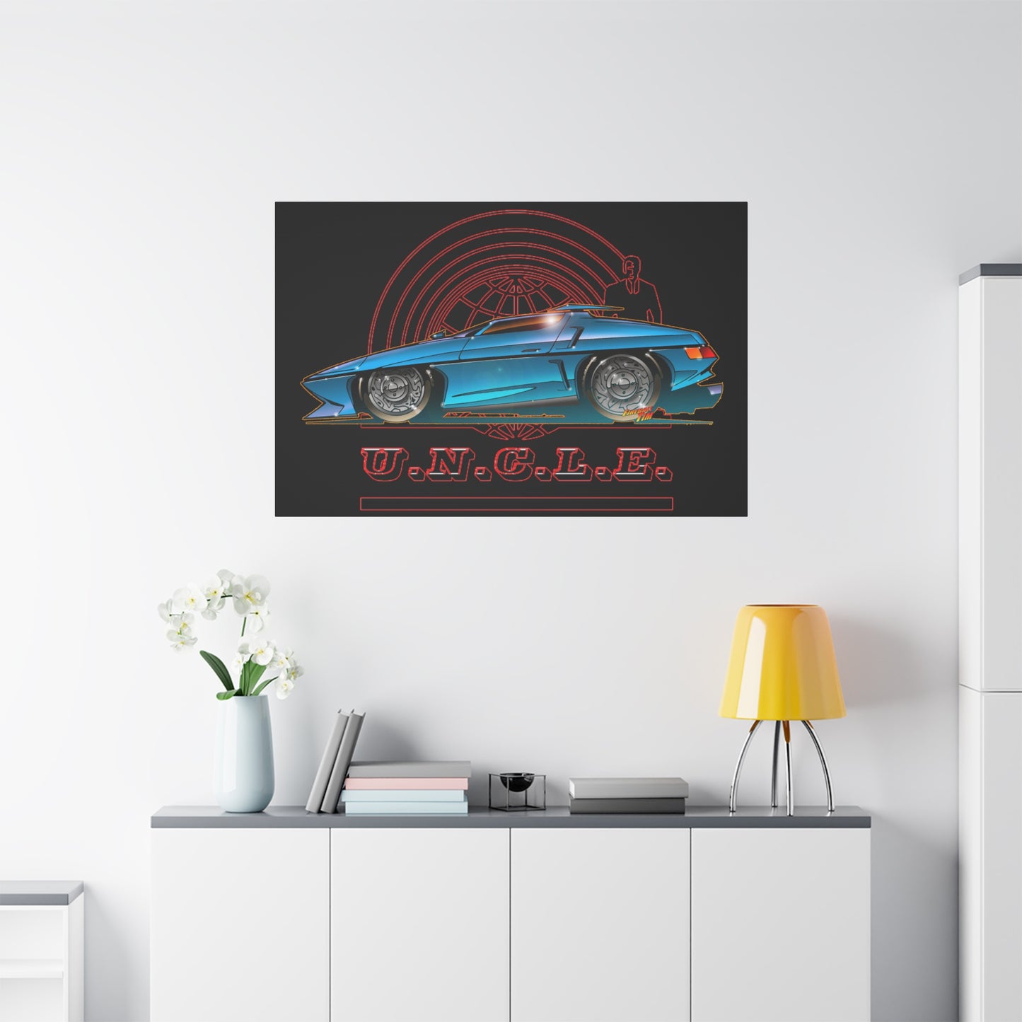 THE MAN FROM U.N.C.L.E. Piranha TV Car Fireball Canvas Art Print