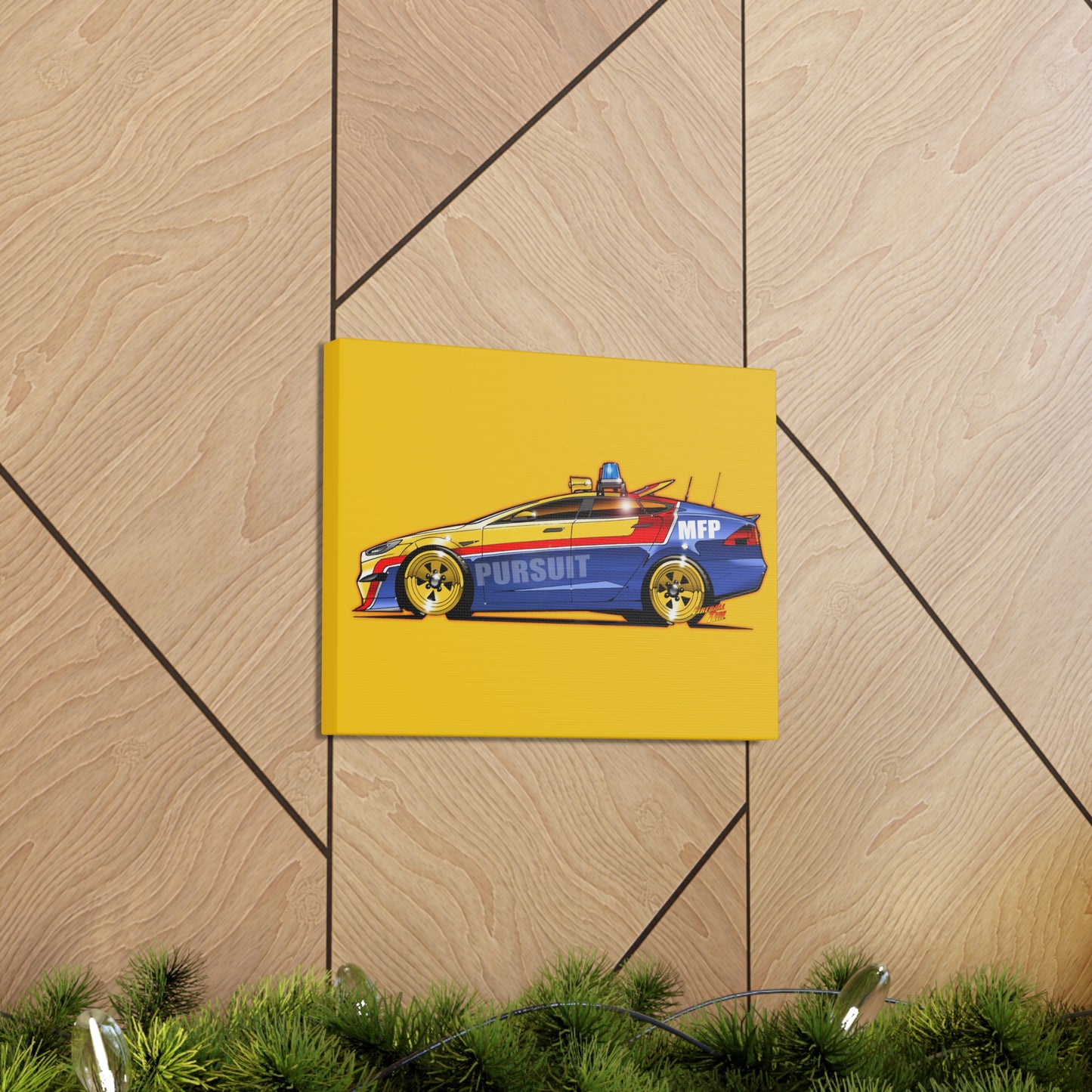 MAD MAX Tesla Interceptor Pursuit Movie Car Canvas Gallery Art Print 11x14