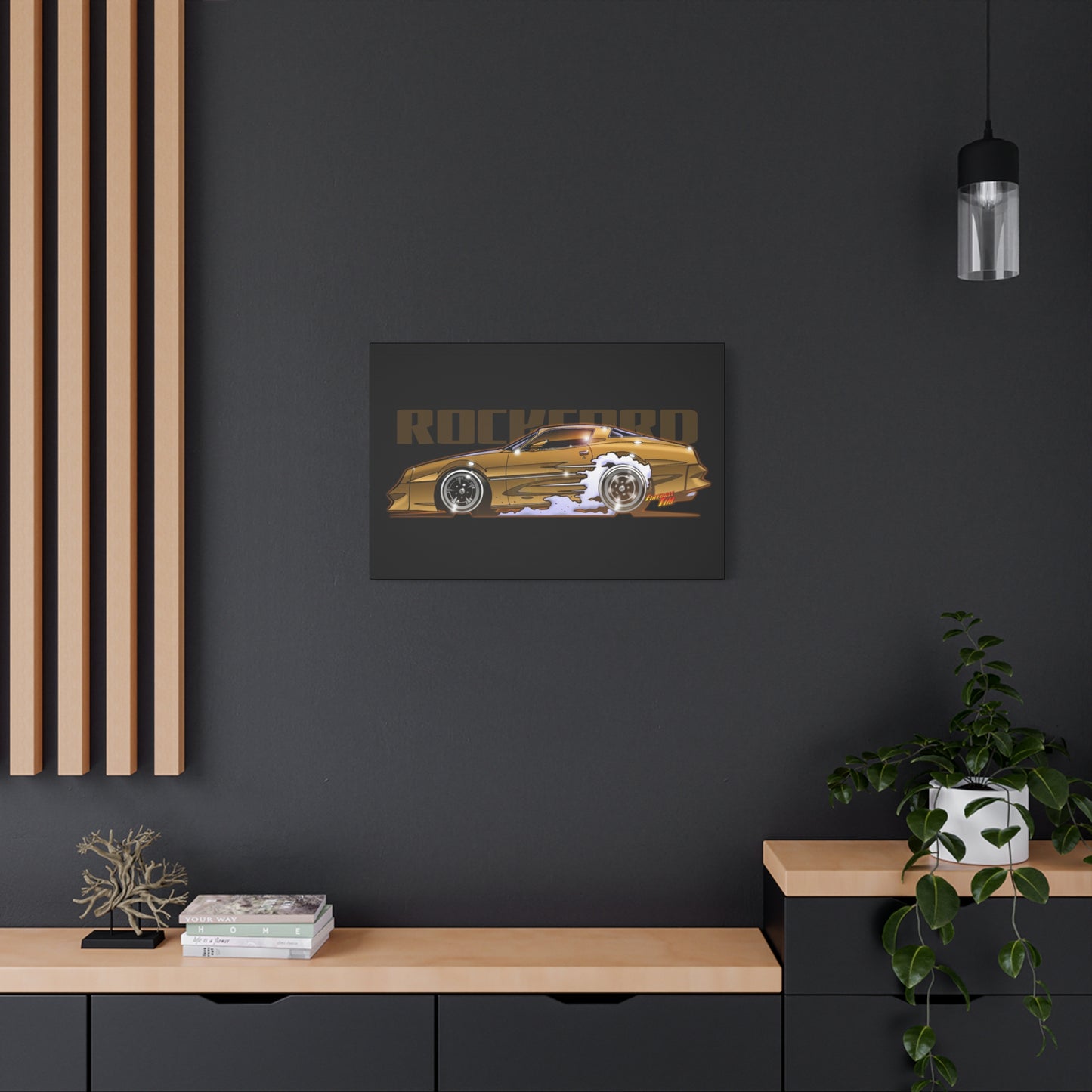 ROCKFORD FILES Pontiac Firebird Fireball Art Canvas Wall Print