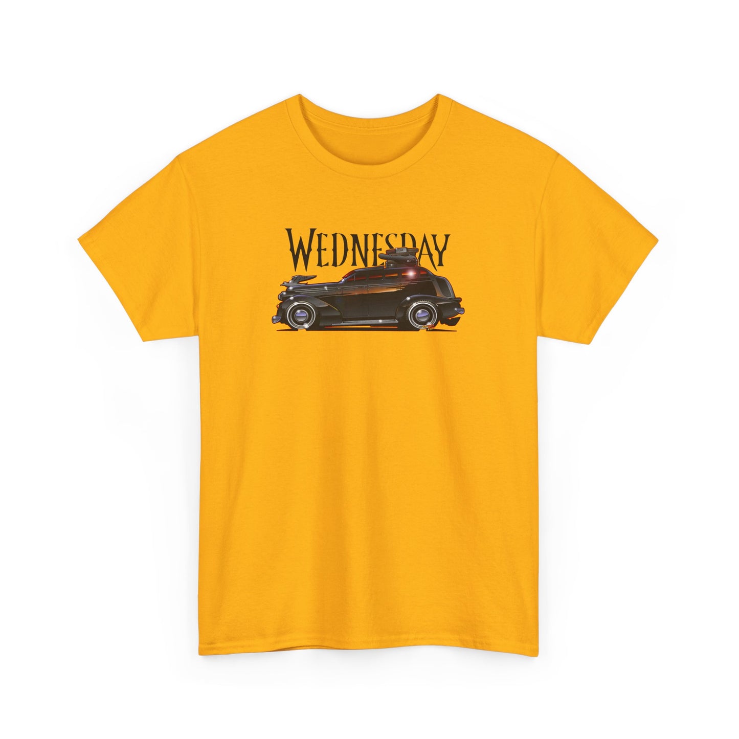 WEDNESDAY TV SHOW PONTIAC LIMO Heavy Cotton Tee Shirt - Multiple Colors