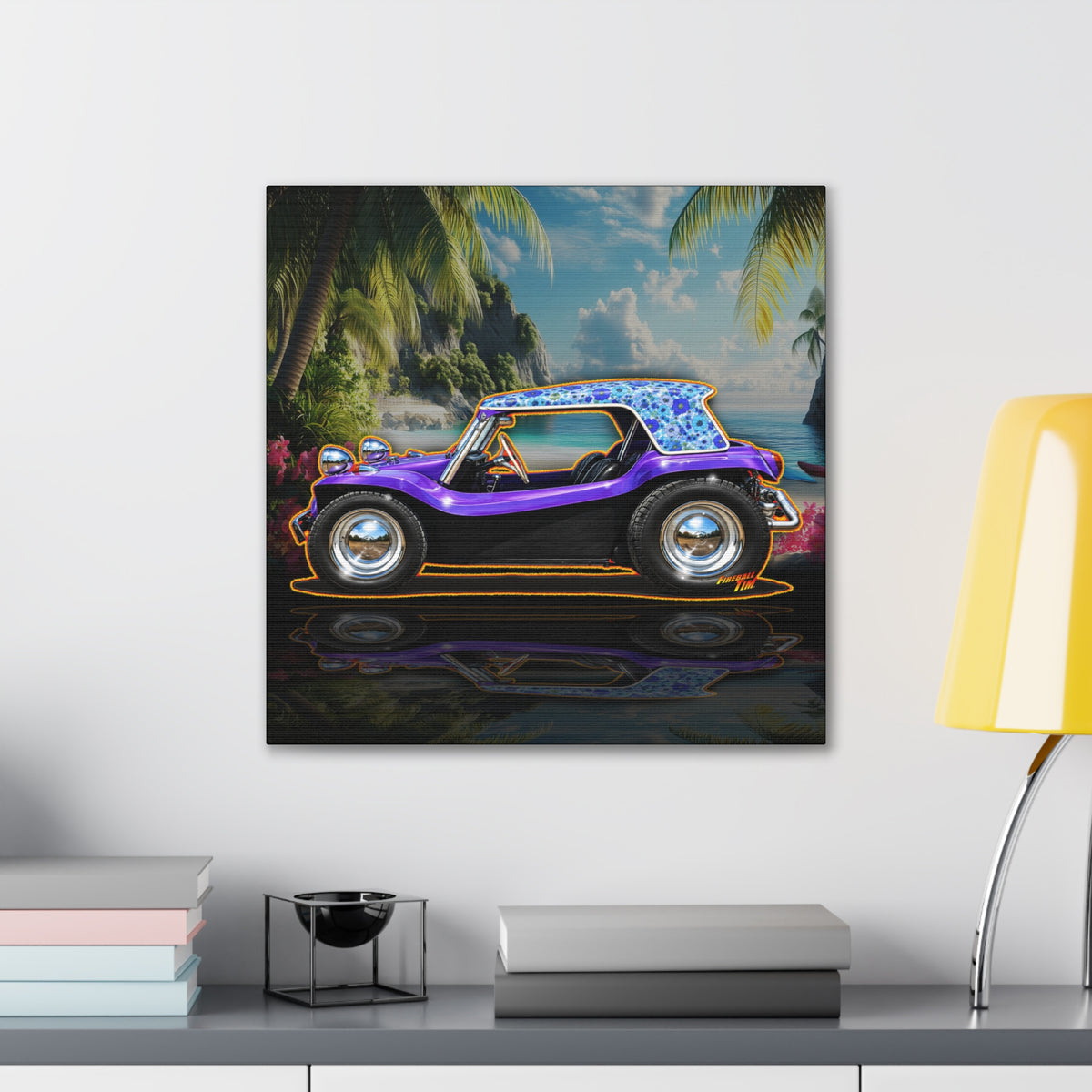 DUNE BUGGY BOYSENBERRY Collectible Fireball Art Canvas Stretched Print