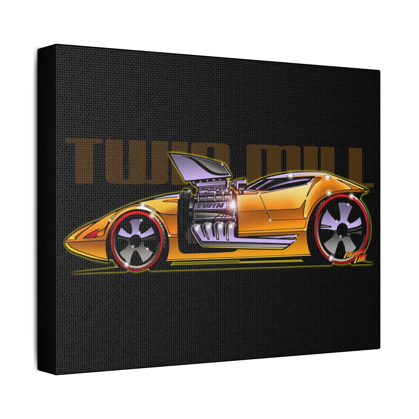 TWIN MILL Hot Wheels Canvas Art Print - 2 Sizes