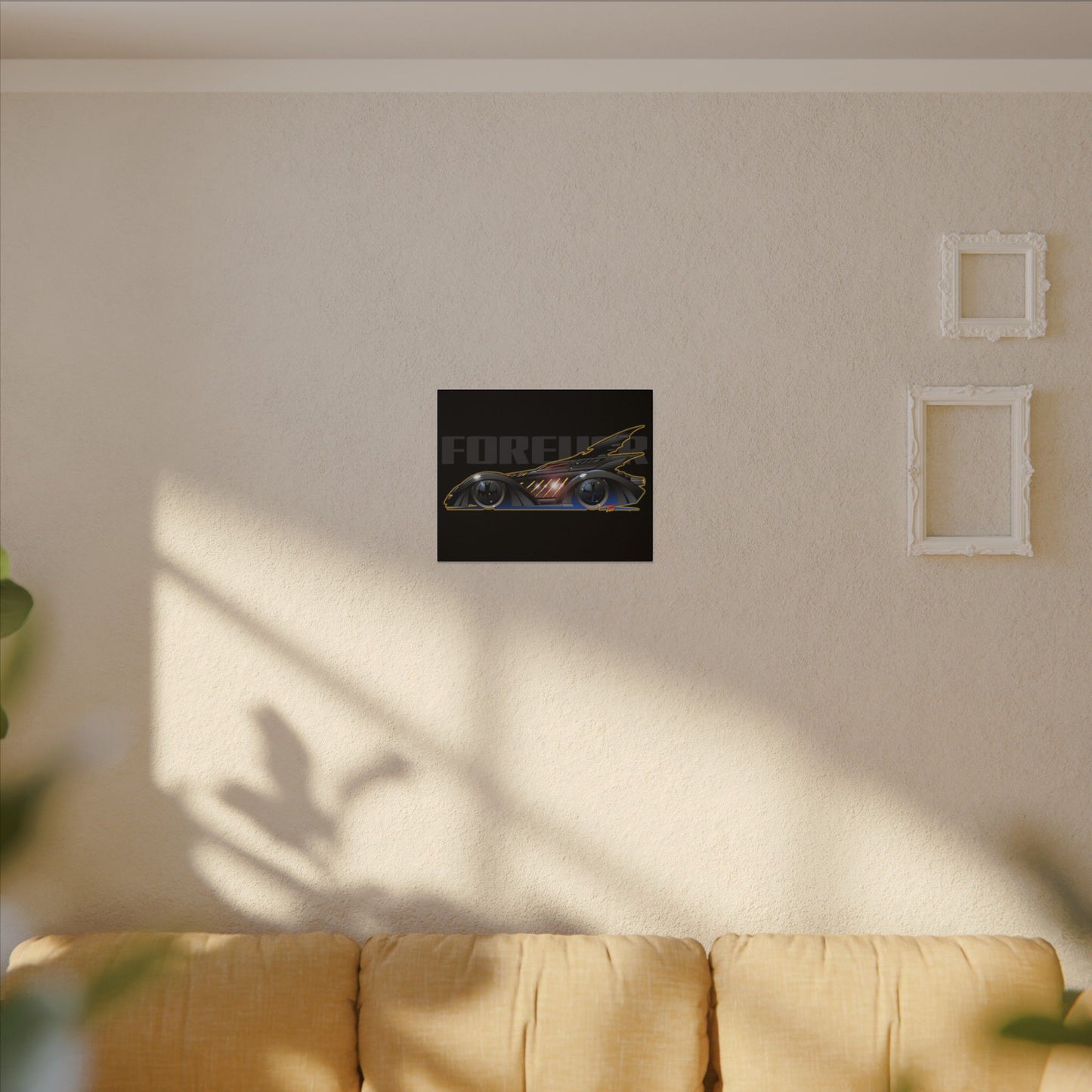 BATMAN FOREVER BATMOBILE Fireball Art Canvas Print