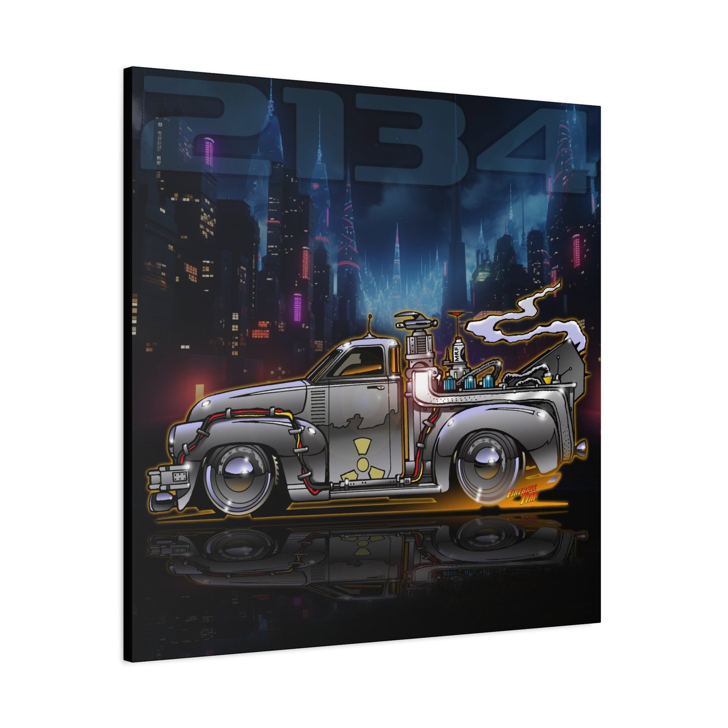 BACK THE THE FUTURE Chevy 3100 Pickup Time Machine Canvas Art Wall Print - 2 Sizes