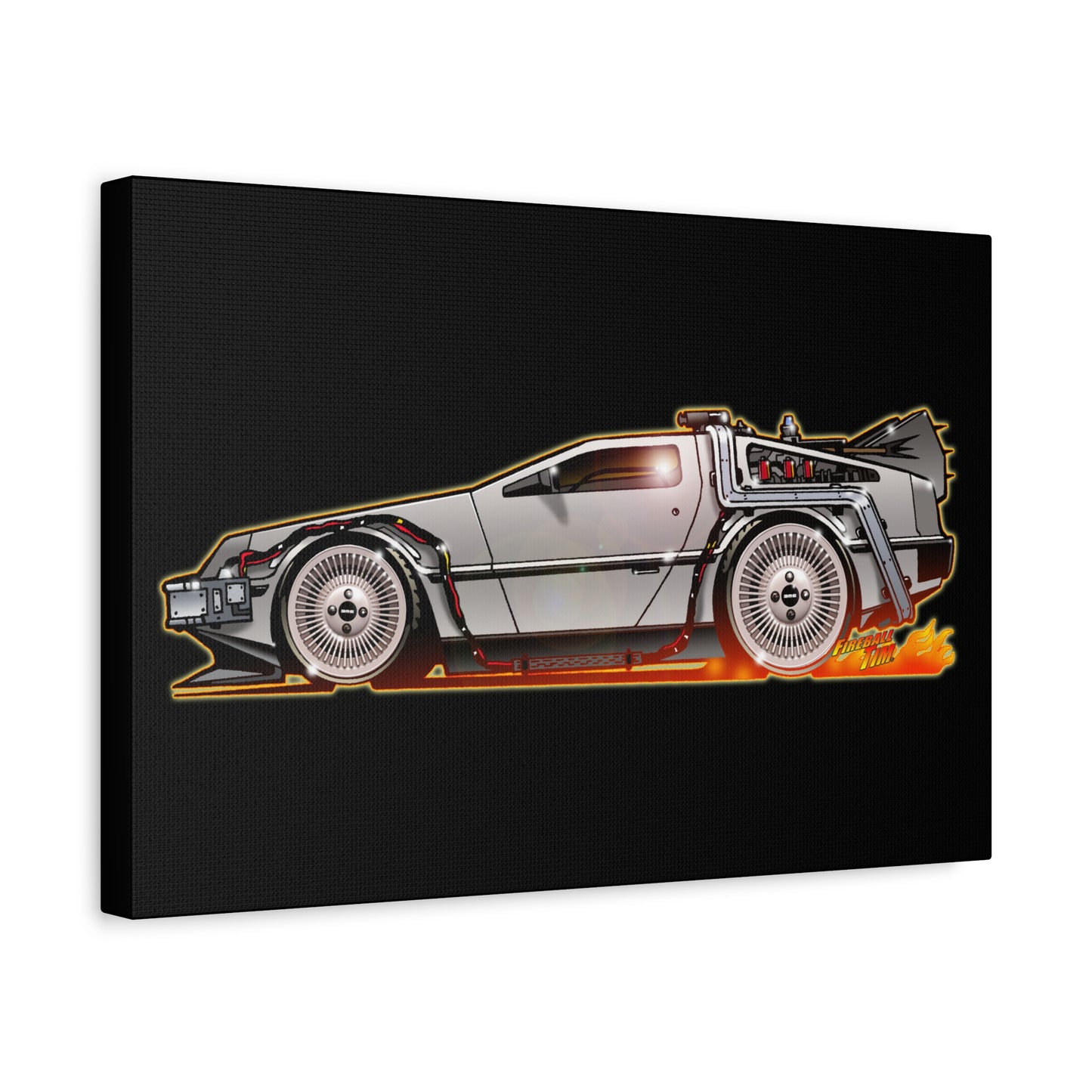 BACK to the FUTURE Delorean Time Machine Canvas Art Wall Print