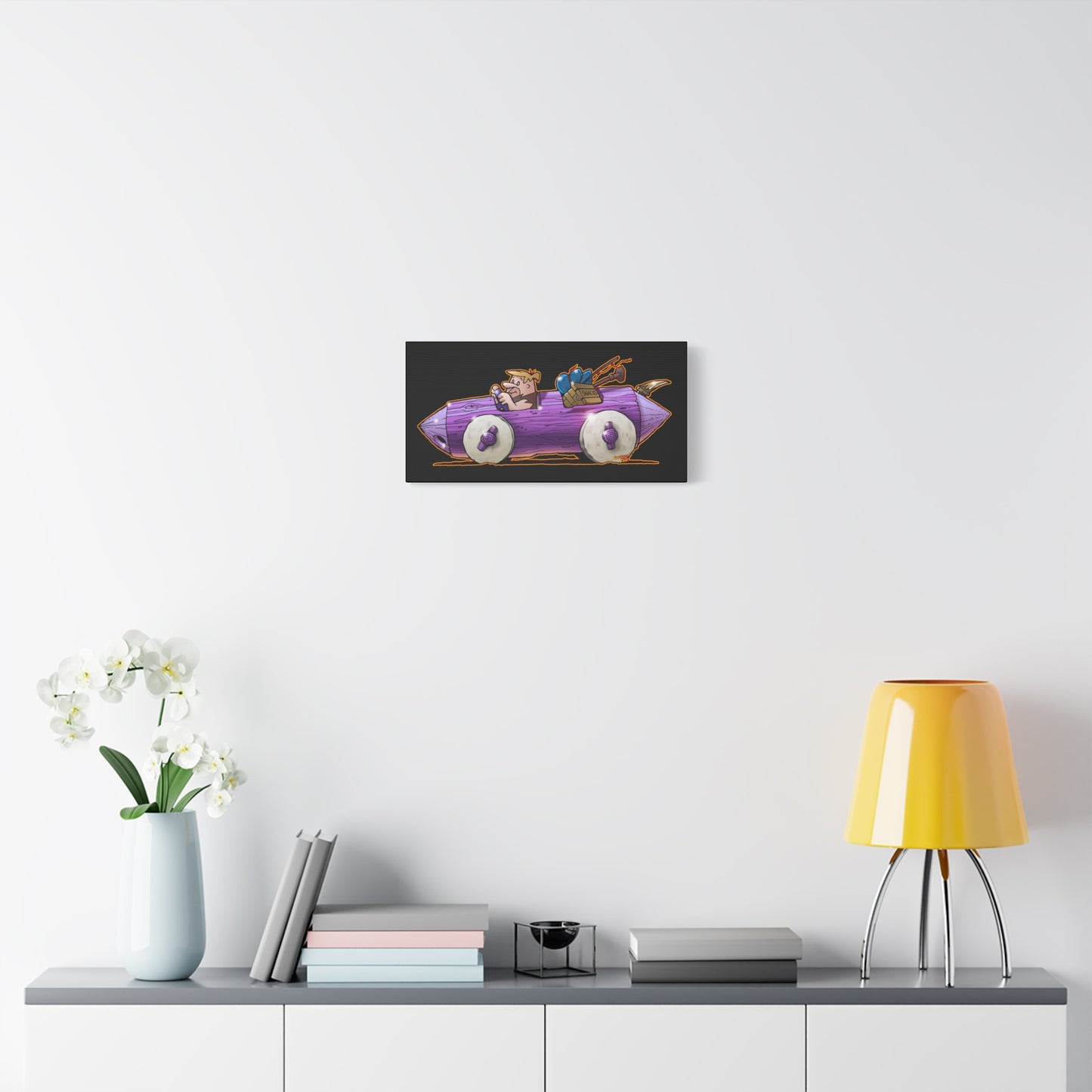 FLINSTONES BARNEY RUBBLE Fireball Art Canvas Wall Print - Multiple Sizes