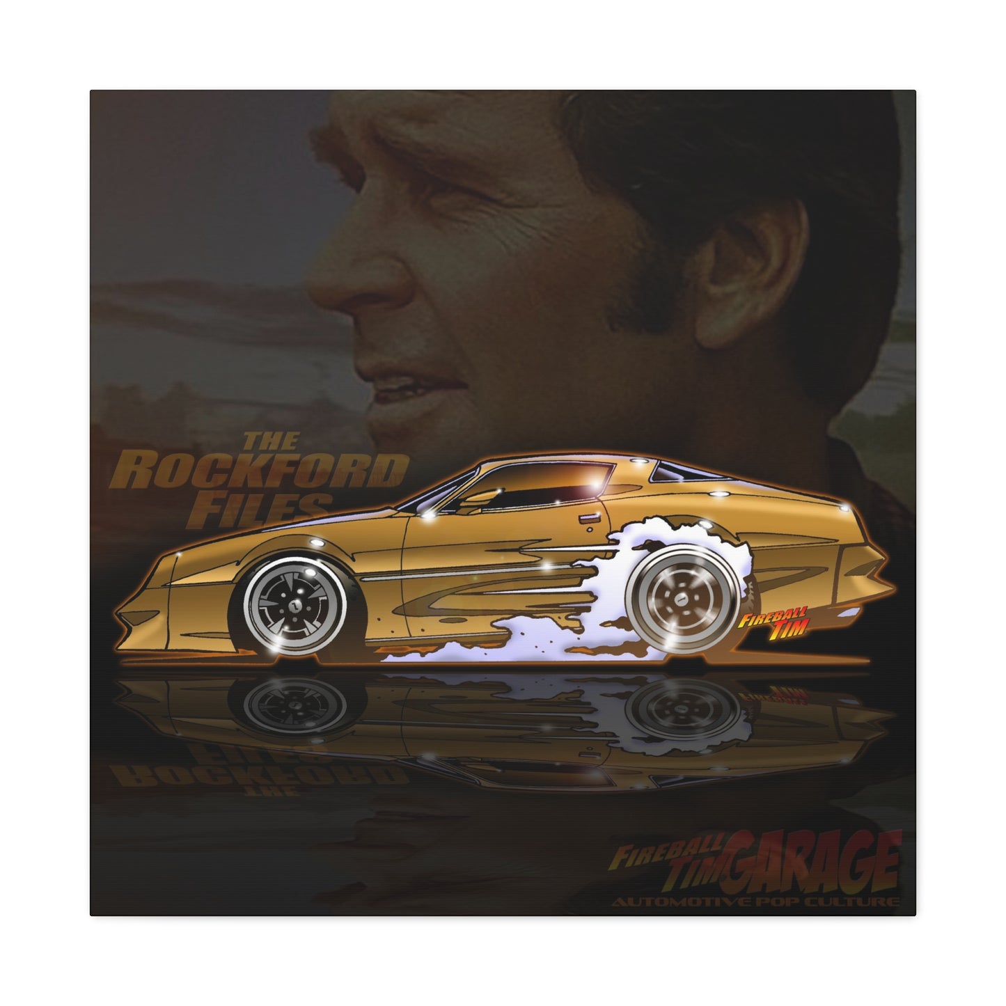 ROCKFORD FILES 1978 Pontiac Firebird Trans Am Concept Art Canvas MASTERPRINT 3 Sizes