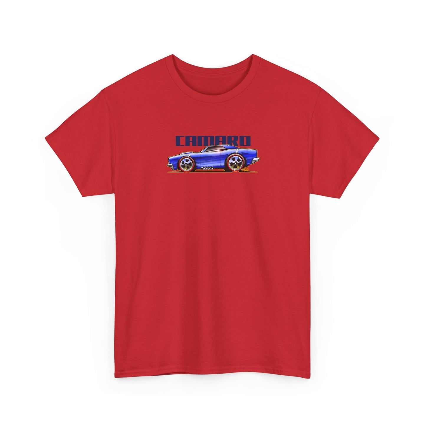 HOT WHEELS CAMARO Custom Collectible Fireball Art Heavy Cotton Tee 12 Colors