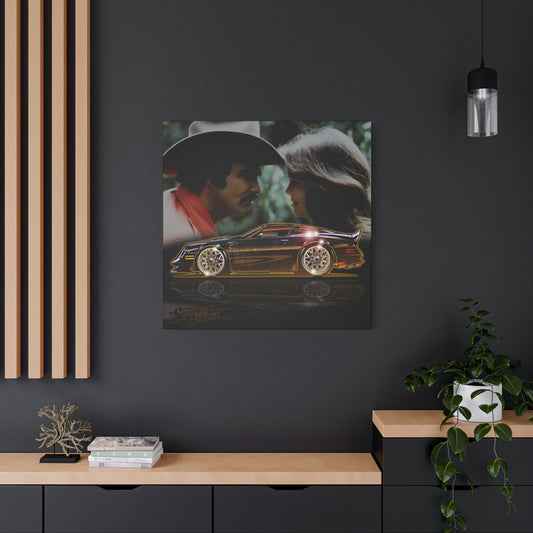 SMOKEY AND THE BANDIT Pontiac Trans Am Fireball Art Canvas Print - Sizes