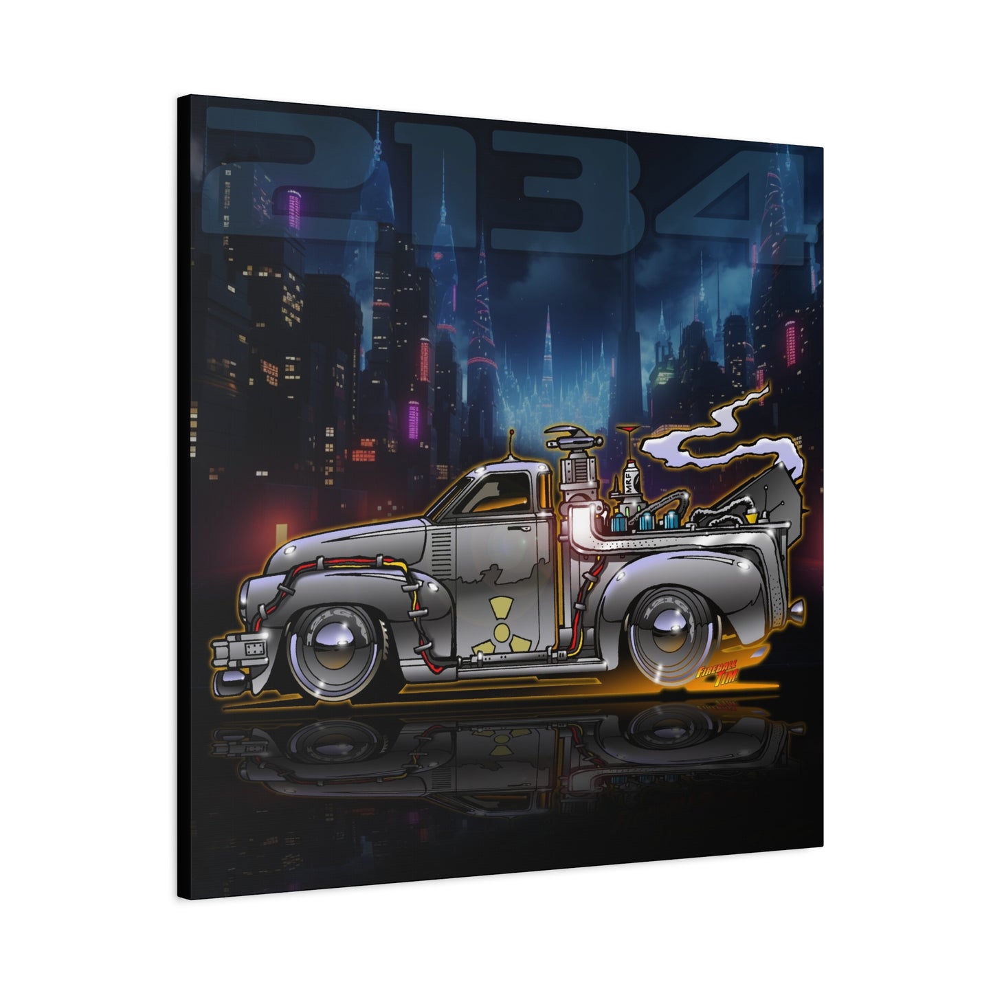 BACK THE THE FUTURE Chevy 3100 Pickup Time Machine Canvas Art Wall Print - 2 Sizes