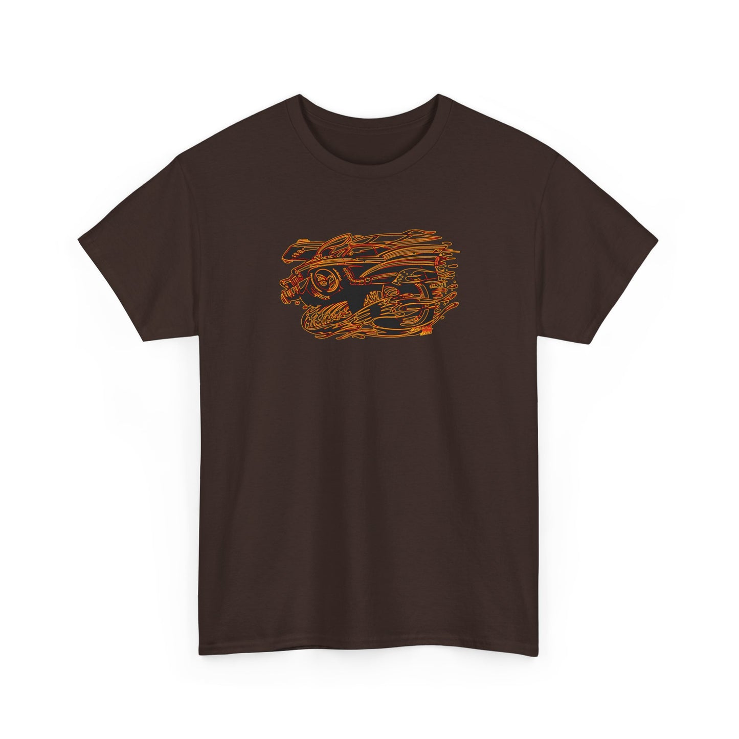 HOT ROD CHEVY Muscle Car Fireball Tee Shirt - Multiple Colors