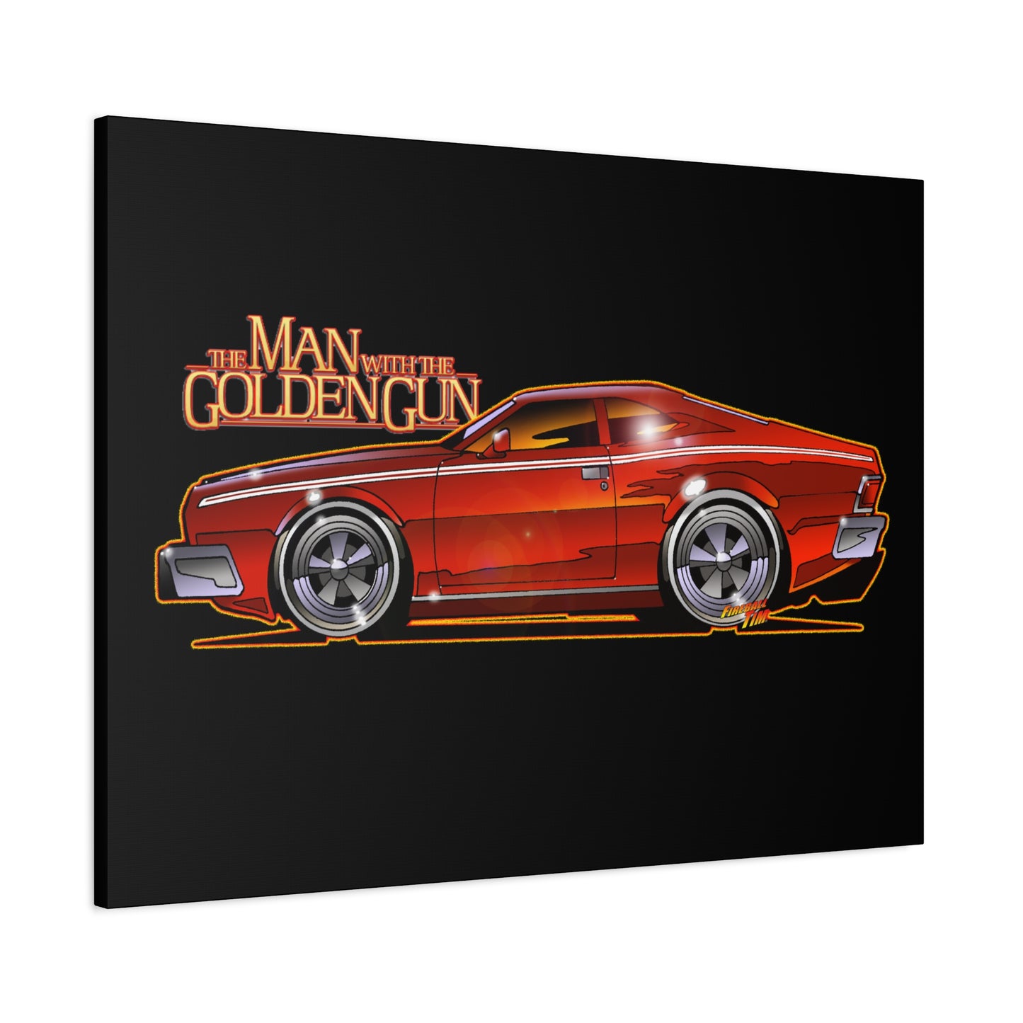 MAN WITH THE GOLDEN GUN AMC Hornet James Bond Fireball Art Canvas Print